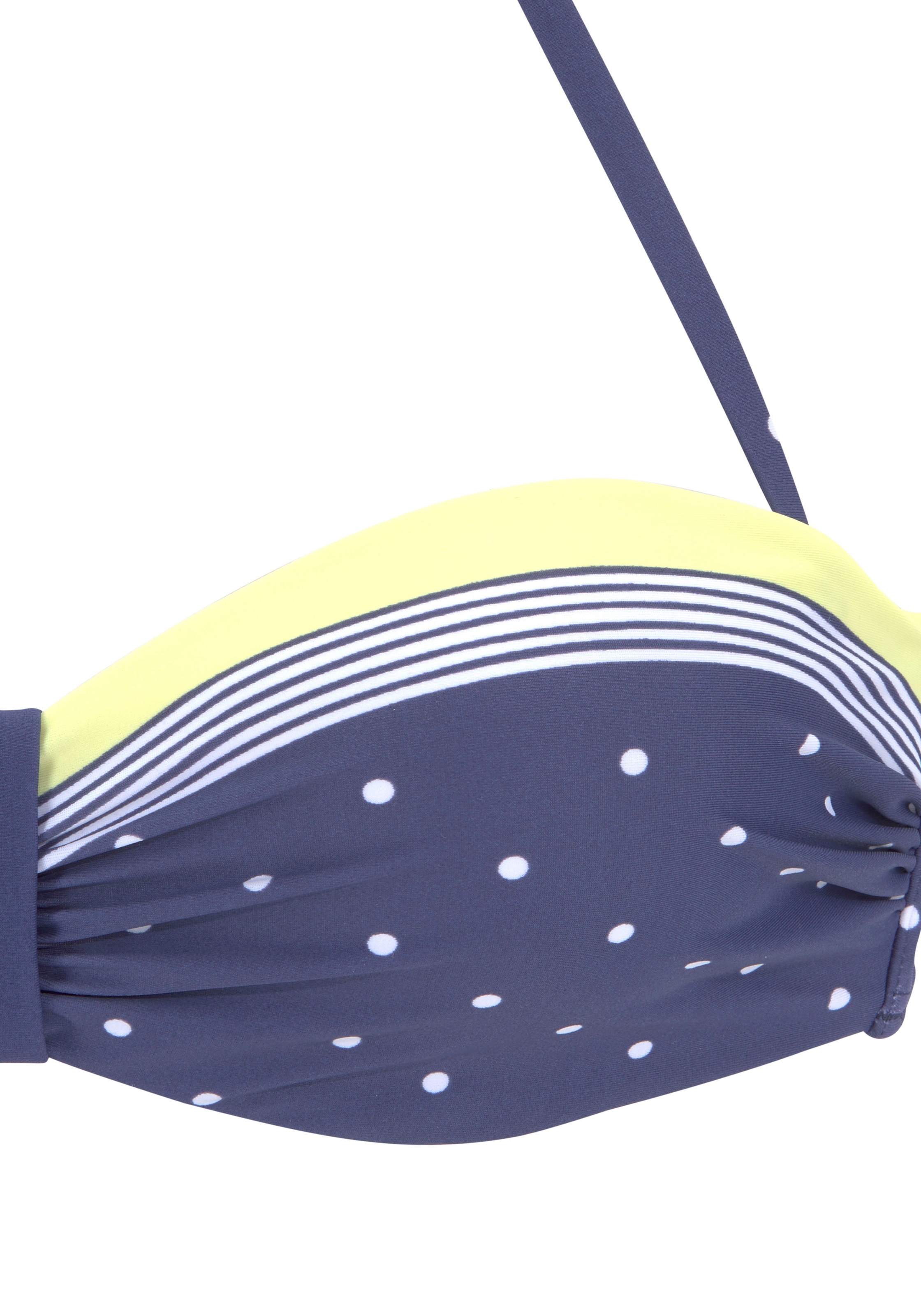 LASCANA Bügel-Bandeau-Bikini-Top »Monri«, mit kontrastfarbenem Detail