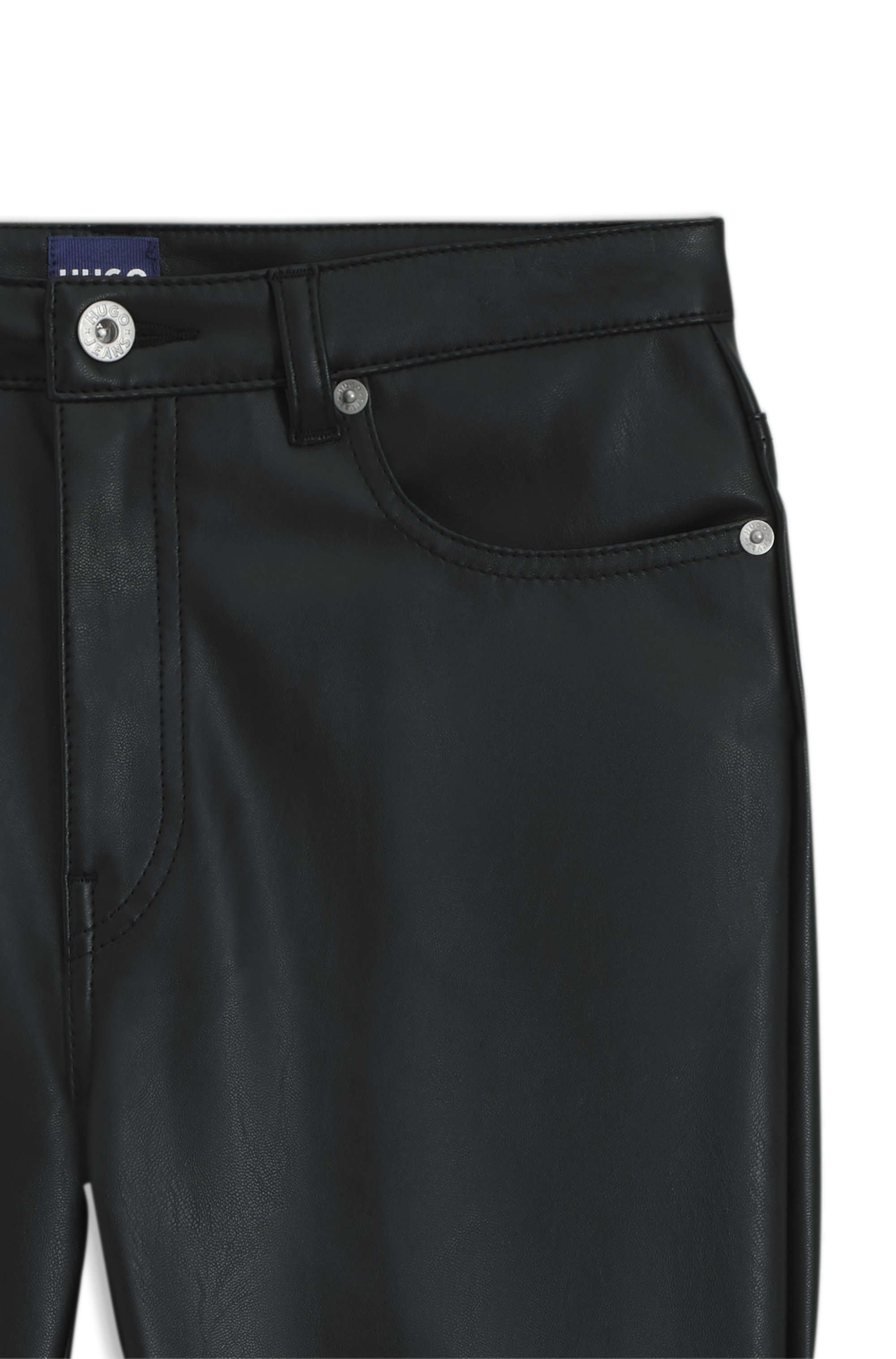 HUGO Blue Bootcuthose »Hableu«, Mid Rise, aus Kunstleder