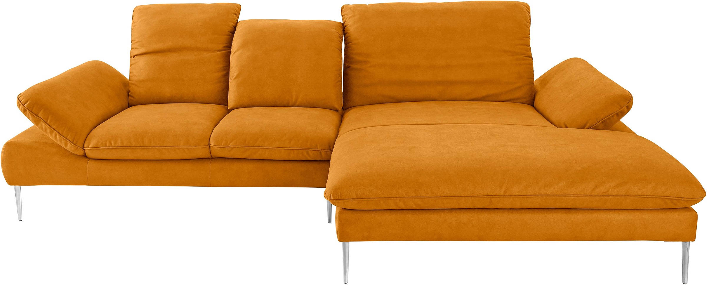 W.SCHILLIG Ecksofa »enjoy&MORE, Designsofa, elegant und bequem, L-Form«, mit Sitztiefenverstellung, Füße Chrom glänzend, Breite 310 cm