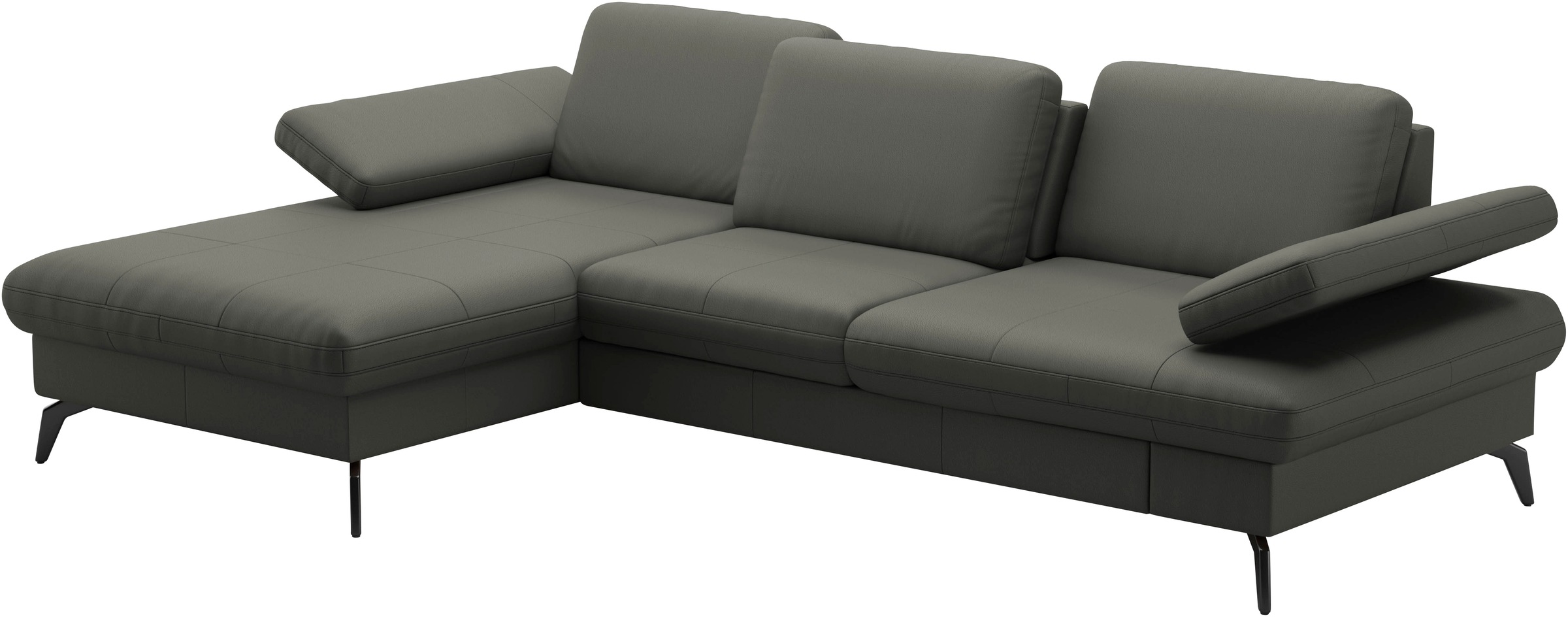 sit&more Ecksofa »Morris L-Form, inkl. Sitztiefenverstellung«, wahlweise mit Armteilverstellung, Bettfunktion & Bettkasten
