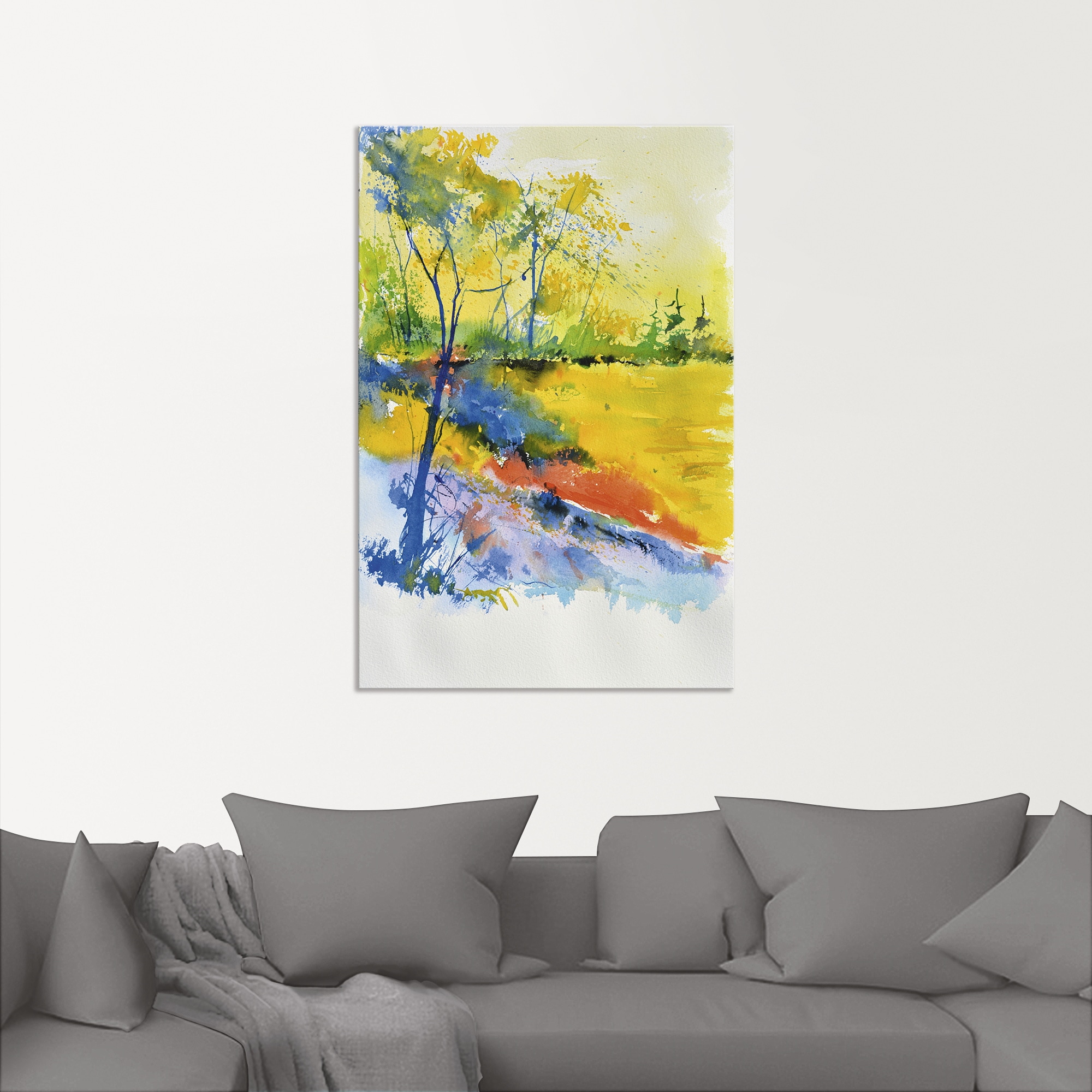 Artland Wandbild "Landschaft im Sonnenlicht", Wald, (1 St.), als Alubild, O günstig online kaufen