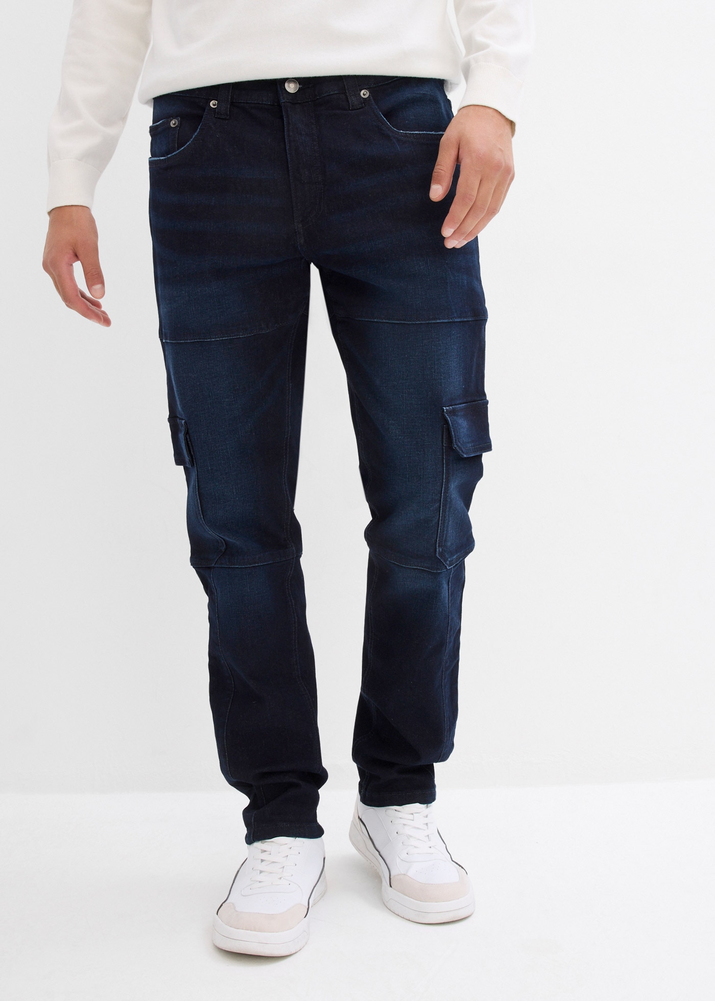 bonprix Cargojeans »Slim Fit Cargo-Stretch-Jeans, Straight« Slim Fit Cargo-Stretch-Jeans, Straight