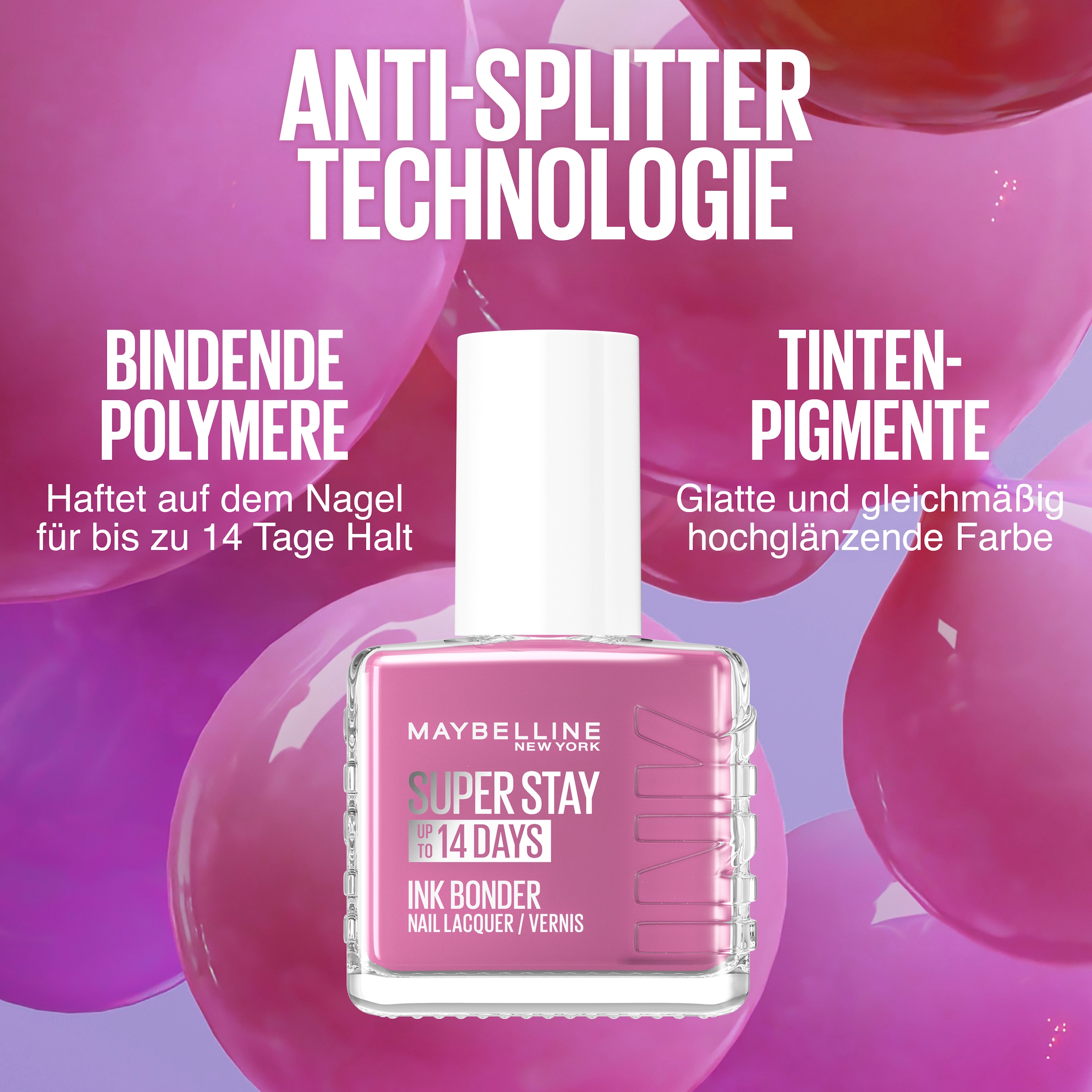 MAYBELLINE NEW YORK Nagellack »SUPER STAY INK BONDER« glänzend