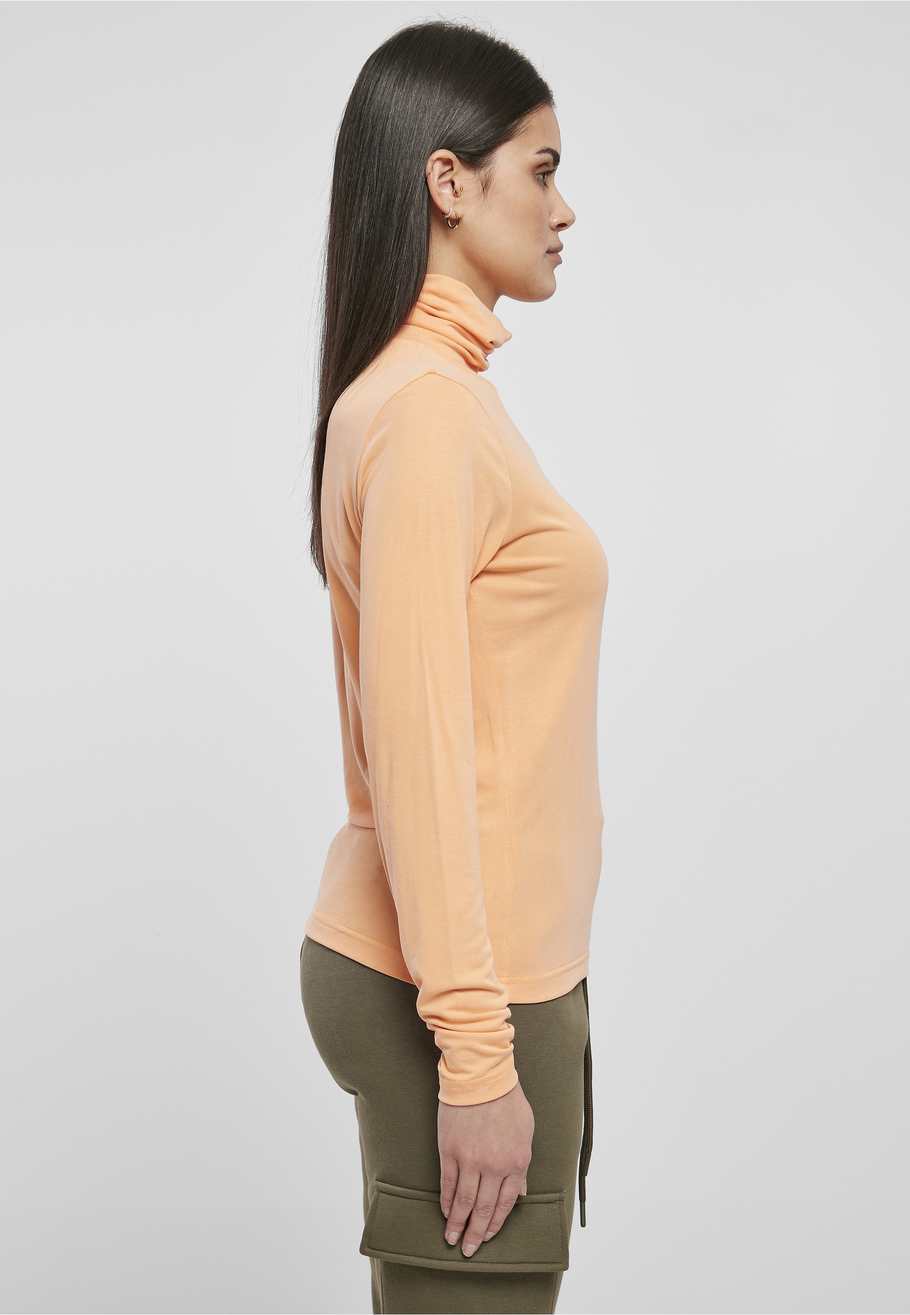 URBAN CLASSICS Langarmshirt »Urban Classics Damen Ladies Modal Turtleneck Longsleeve« 1 Stk.