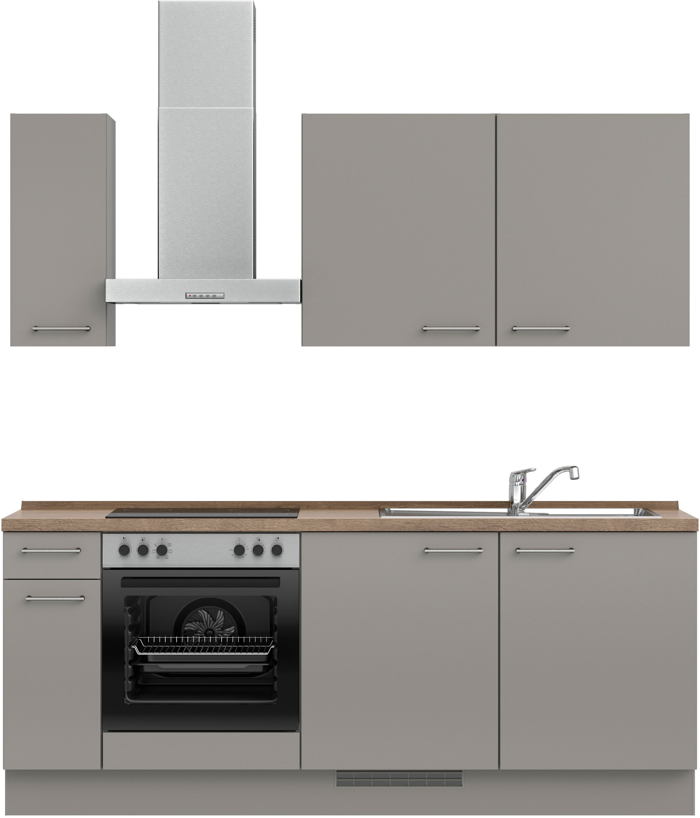 nobilia® Küchenzeile »"Laser I", Ausrichtung wählbar, Breite 210 cm« vormon günstig online kaufen