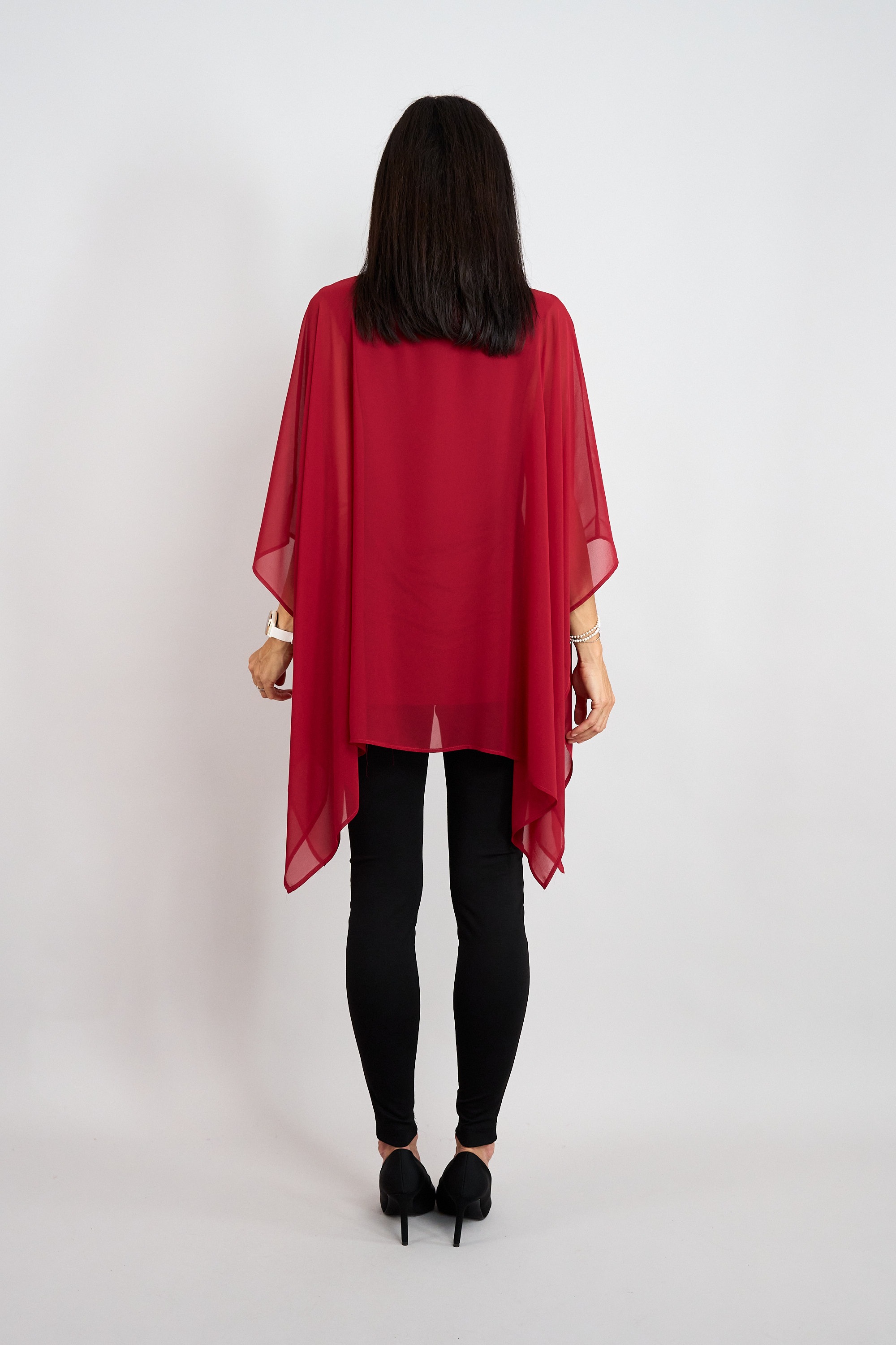 Seidel Moden Blusenponcho Überschnittene Bluse im Poncho-Stil - MADE IN GERMANY