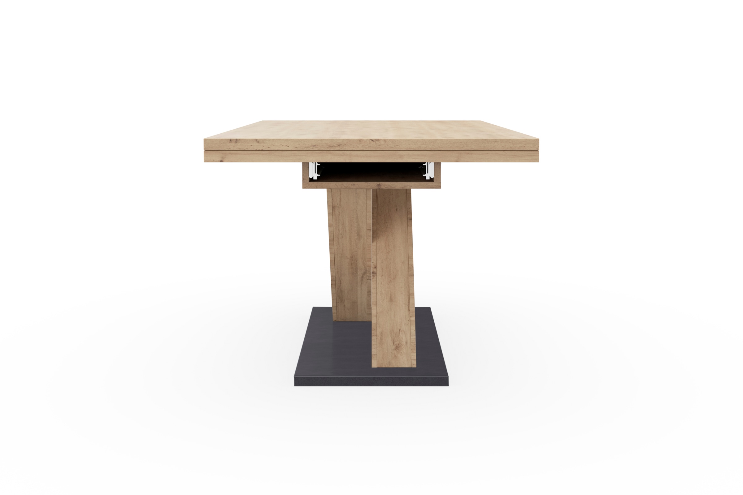 Mäusbacher Esstisch »Komfort Tisch«, Mäusbacher Esstisch mit X Gestell und Bodenplatte. Breite 160-260
