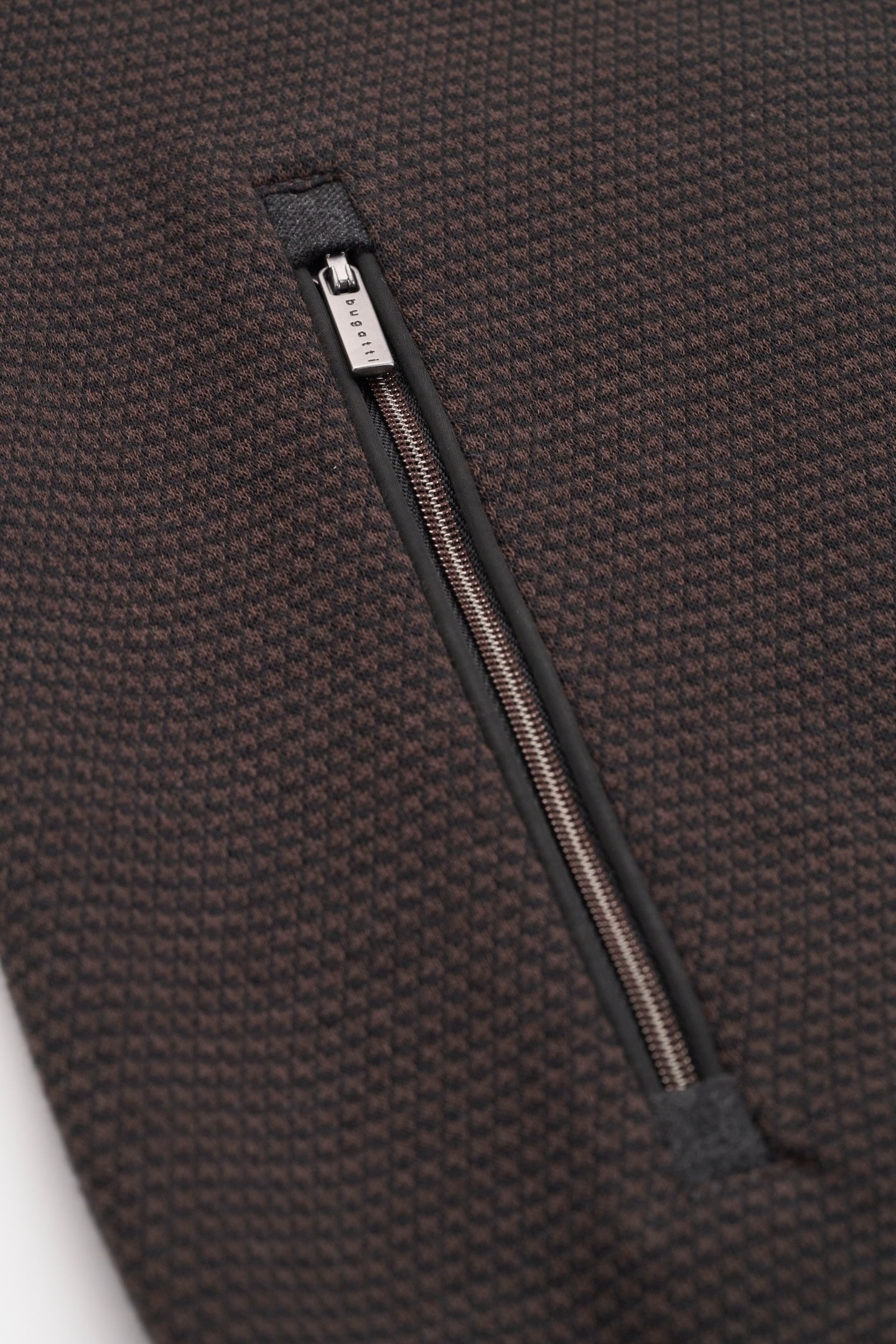 bugatti Sweatjacke, mit Hahnentrittmuster