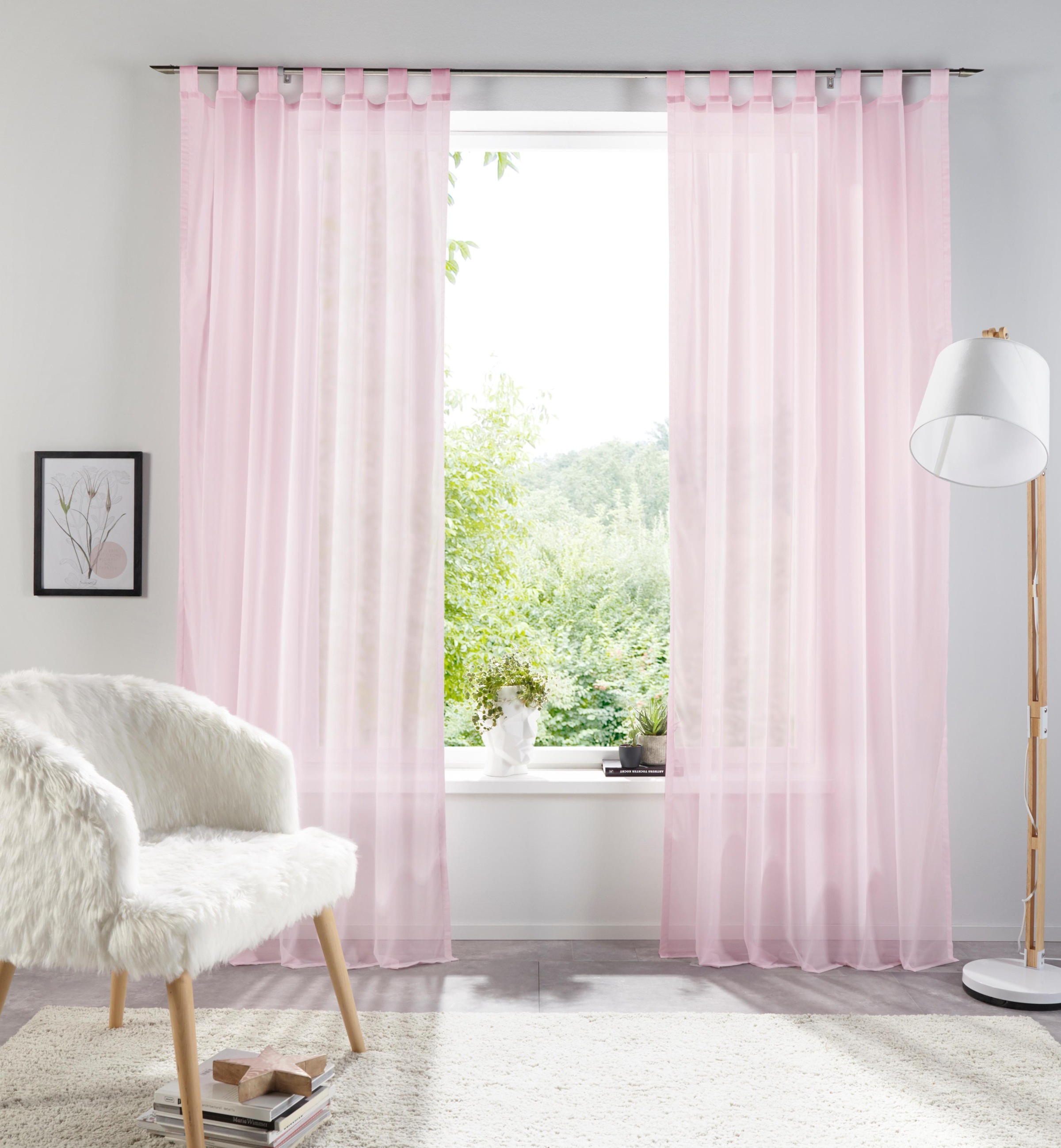 my home Gardine »XANA mit Ösen, Kräuselband oder Schlaufen« Schlaufen 1 Stk günstig online kaufen