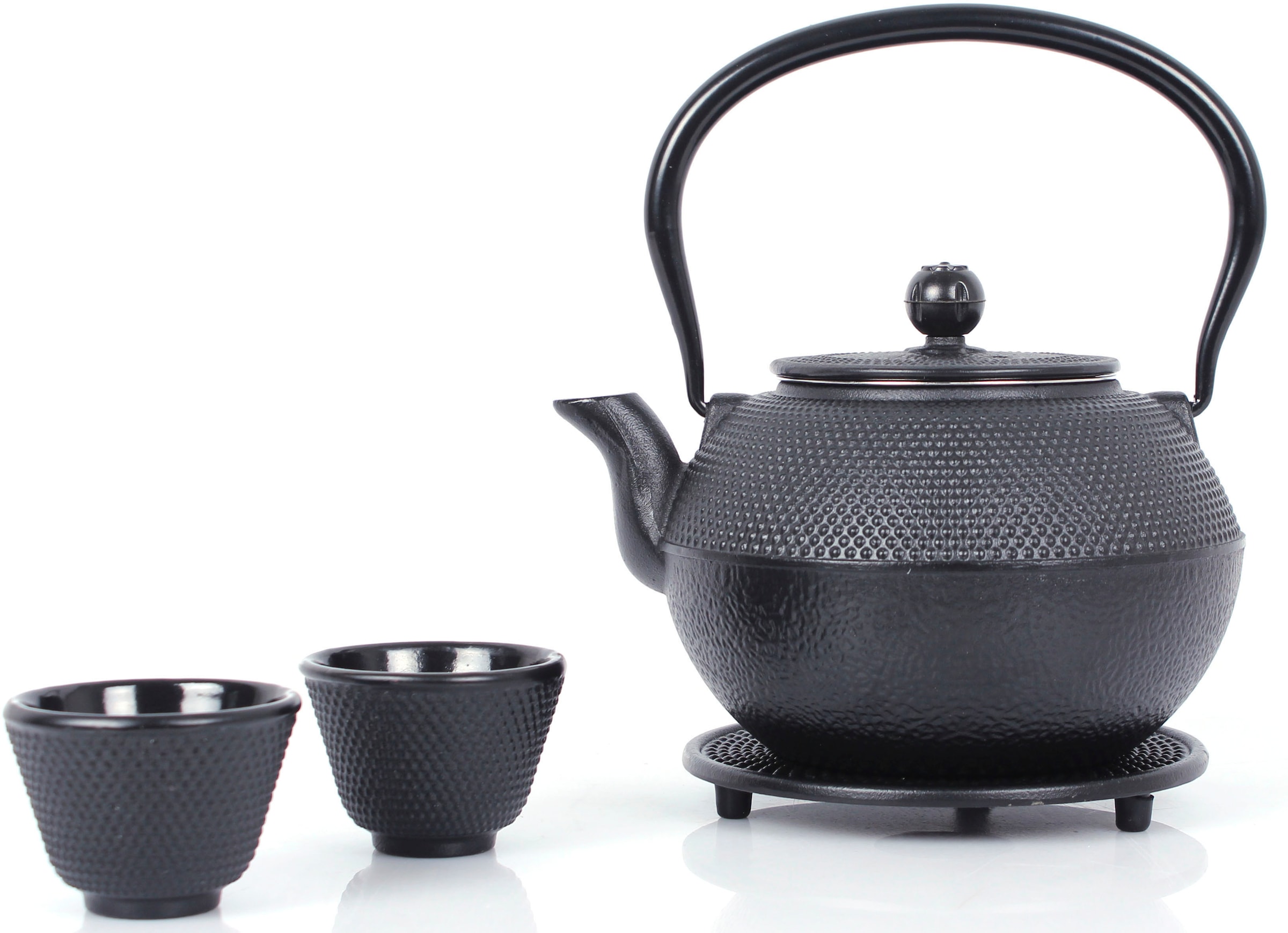 ECHTWERK Teeservice, (Set, 4 tlg.), Gusseisen, im Vintage-Design, 1,1 Liter, mit abnehmbarem Sieb
