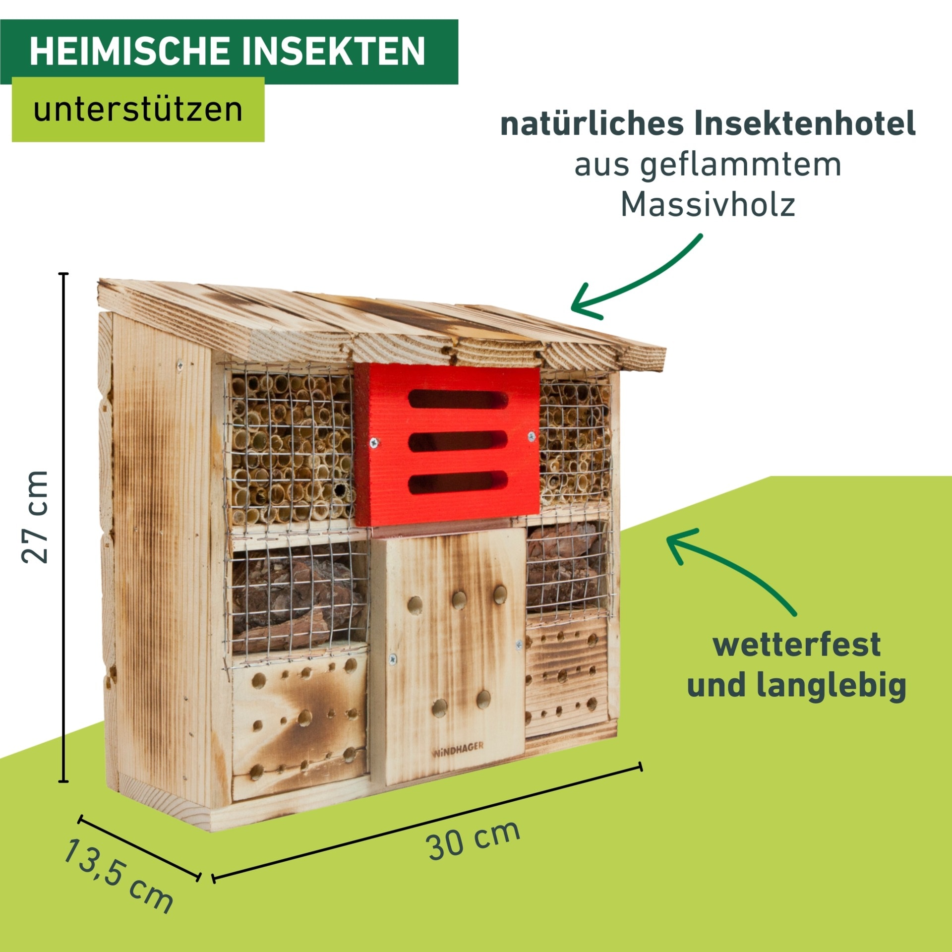 Windhager Insektenhotel »Zur Linde« BxTxH: 30x14x28 cm