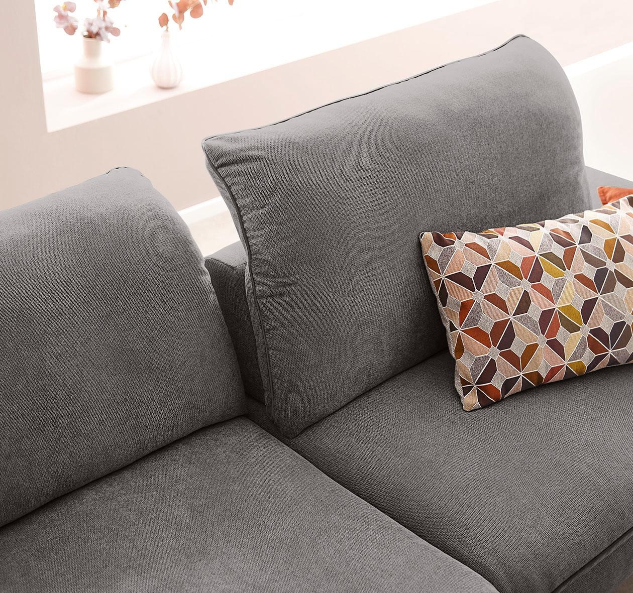 W.SCHILLIG Ecksofa »enjoy&MORE, Designsofa, elegant und bequem, L-Form«, Sitztiefenverstellung, Füße bronze pulverbeschichtet, Breite 294 cm