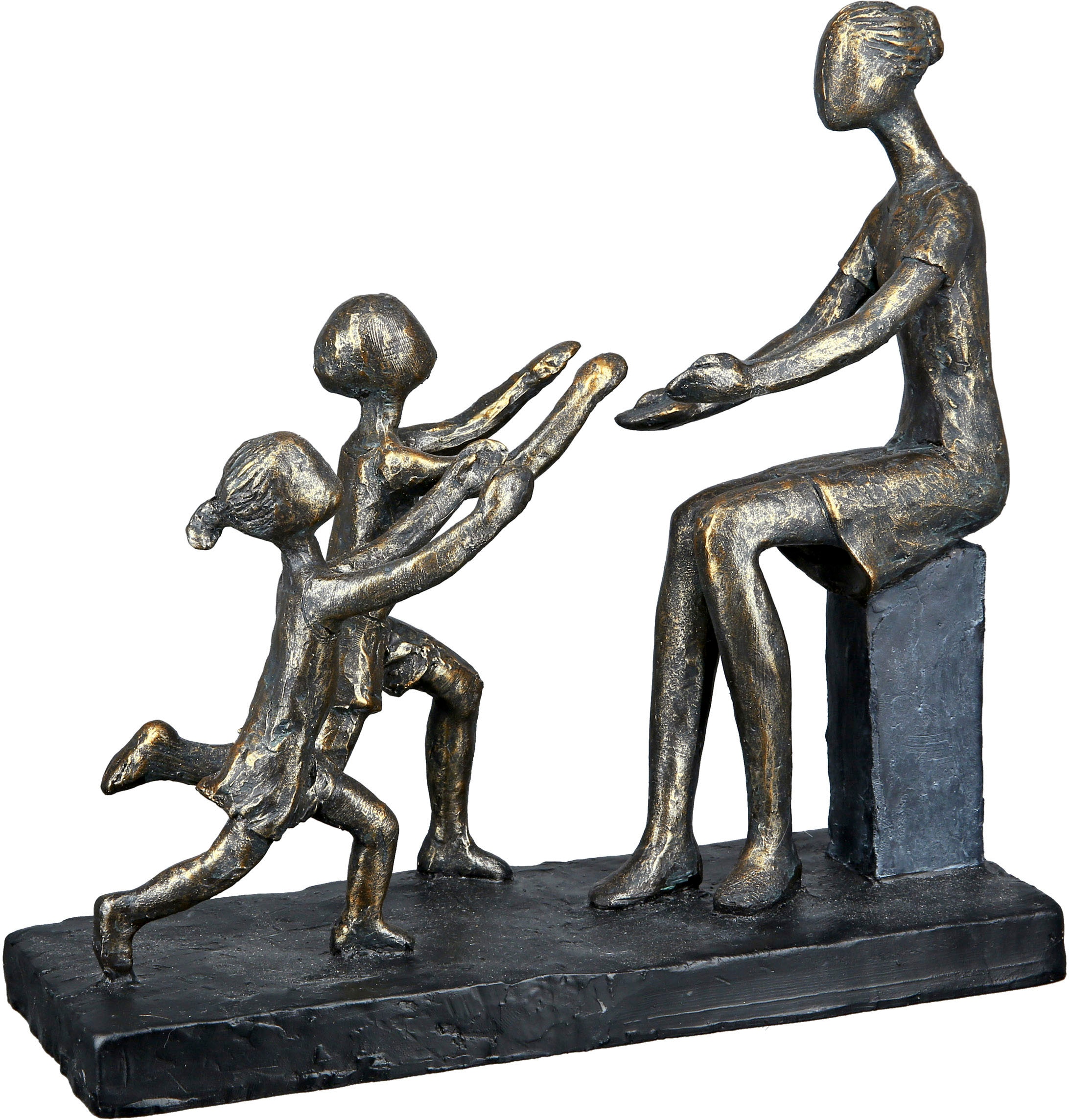 Casablanca by Gilde Arme, (1 meine bestellen »Skulptur auf St.), In Raten grau bronzefarben/grau«, Dekofigur