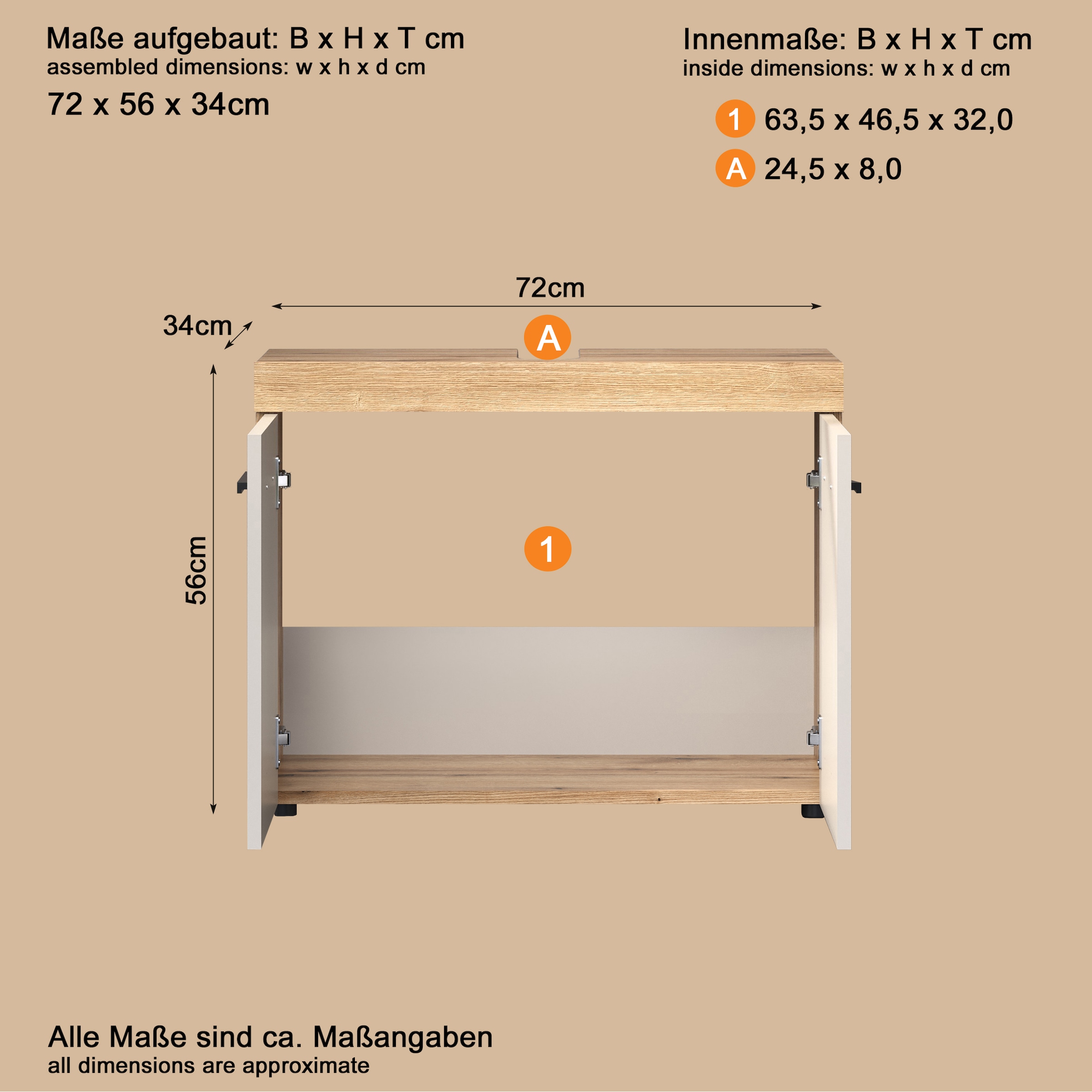 welltime Badmöbel-Set »Isera« 4 Stk. tlg.