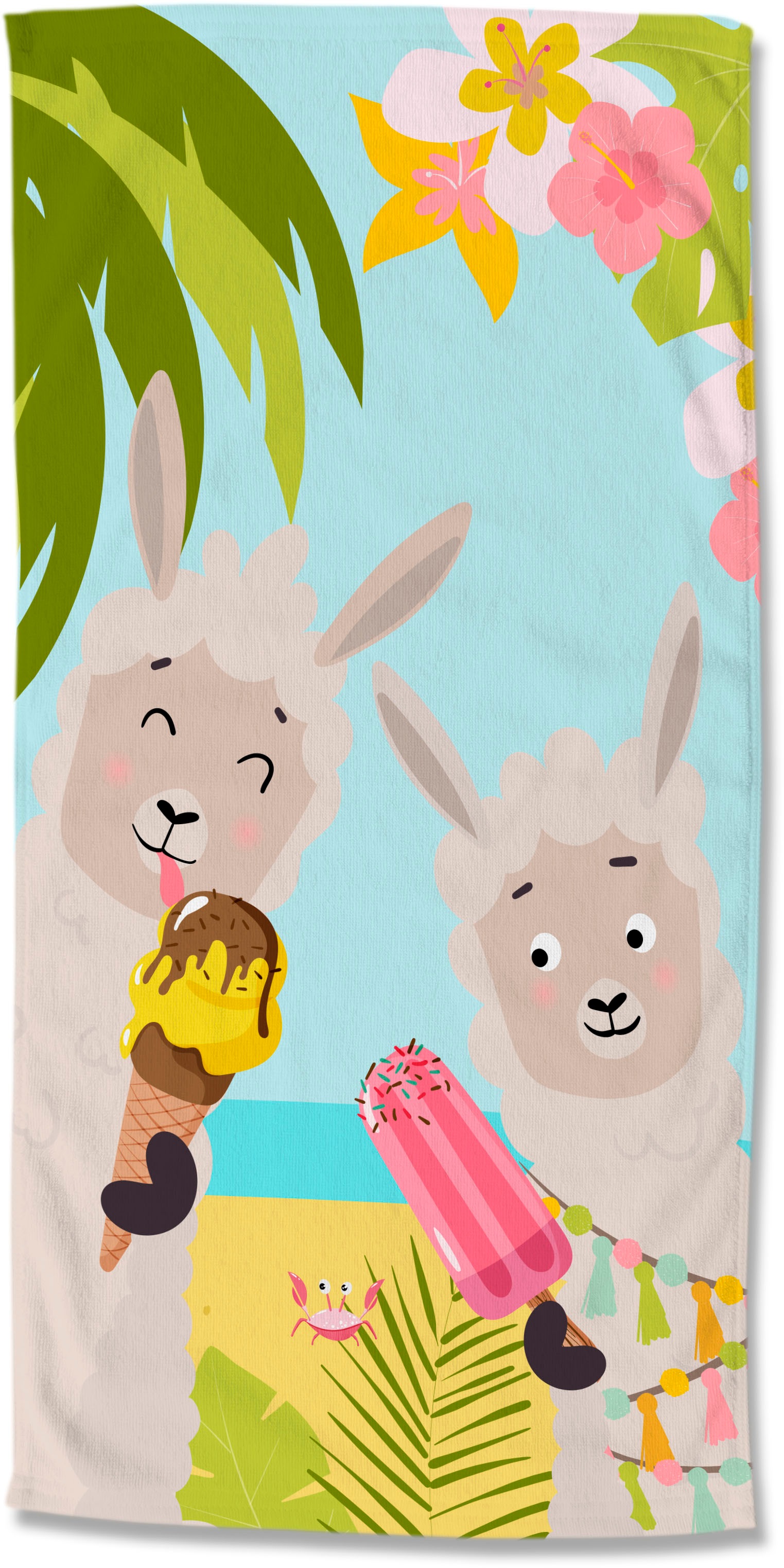 good morning Strandtuch »Happy Lamas«, (1 St., Strandtuch 75 x 150 cm), Mik günstig online kaufen