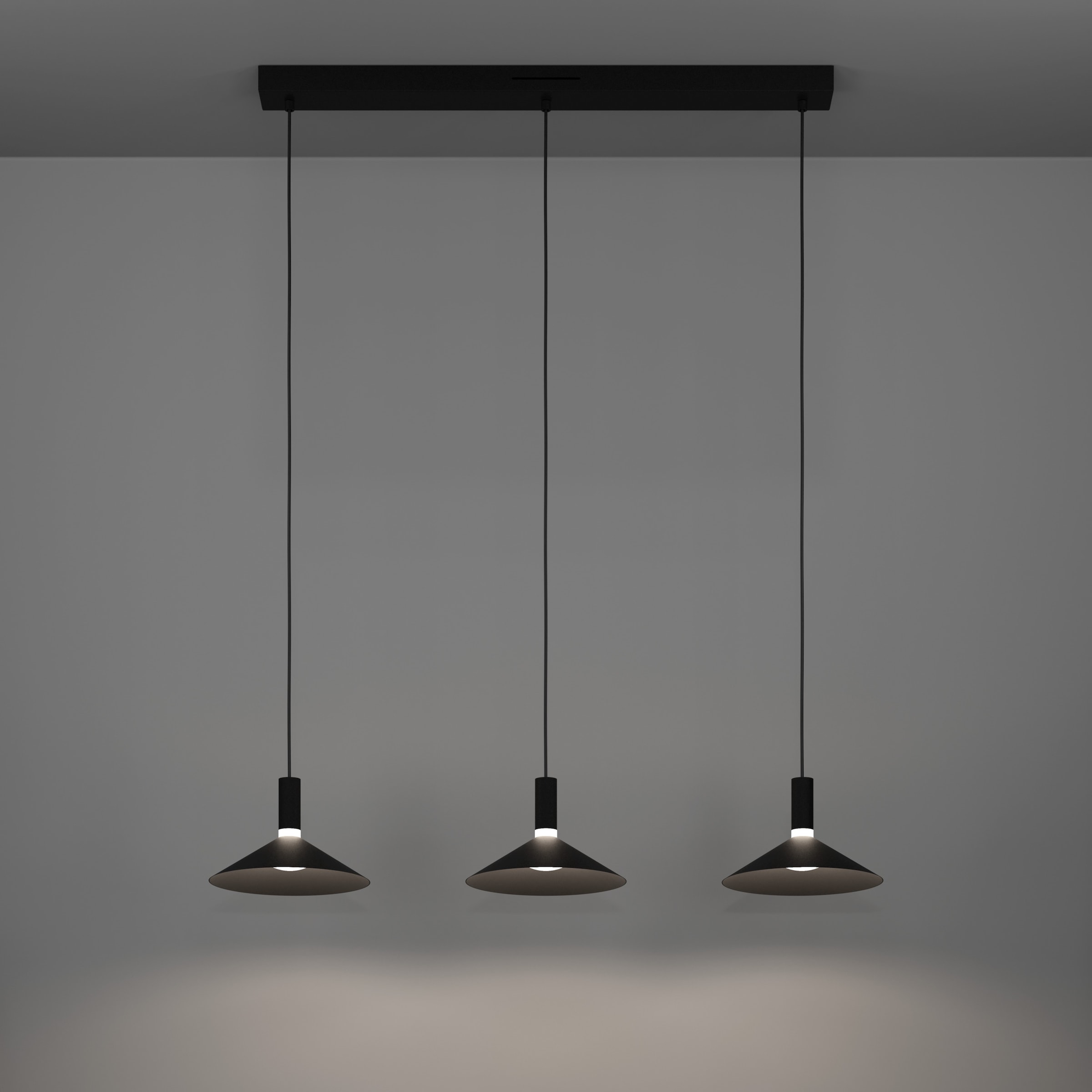 EGLO Hängeleuchte »CONOMAVILLA-Z Pendellampe - Stahl - LED - 3X7,5W - IP20« LED-Modul 1 Stk. Kaltweiß | Neutralweiß | RGB | Warmweiß Hängelampe, Deckenlampe, Wohnzimmer, Esszimmer, L92 x B22 x H120 cm