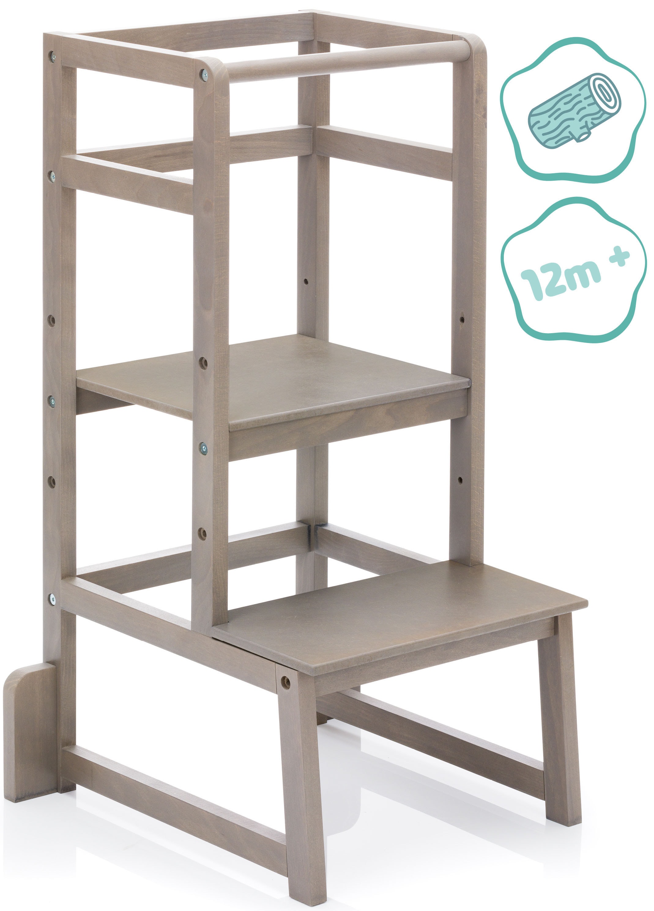 Fillikid Stehhilfe »Lernturm, grau«, aus Holz