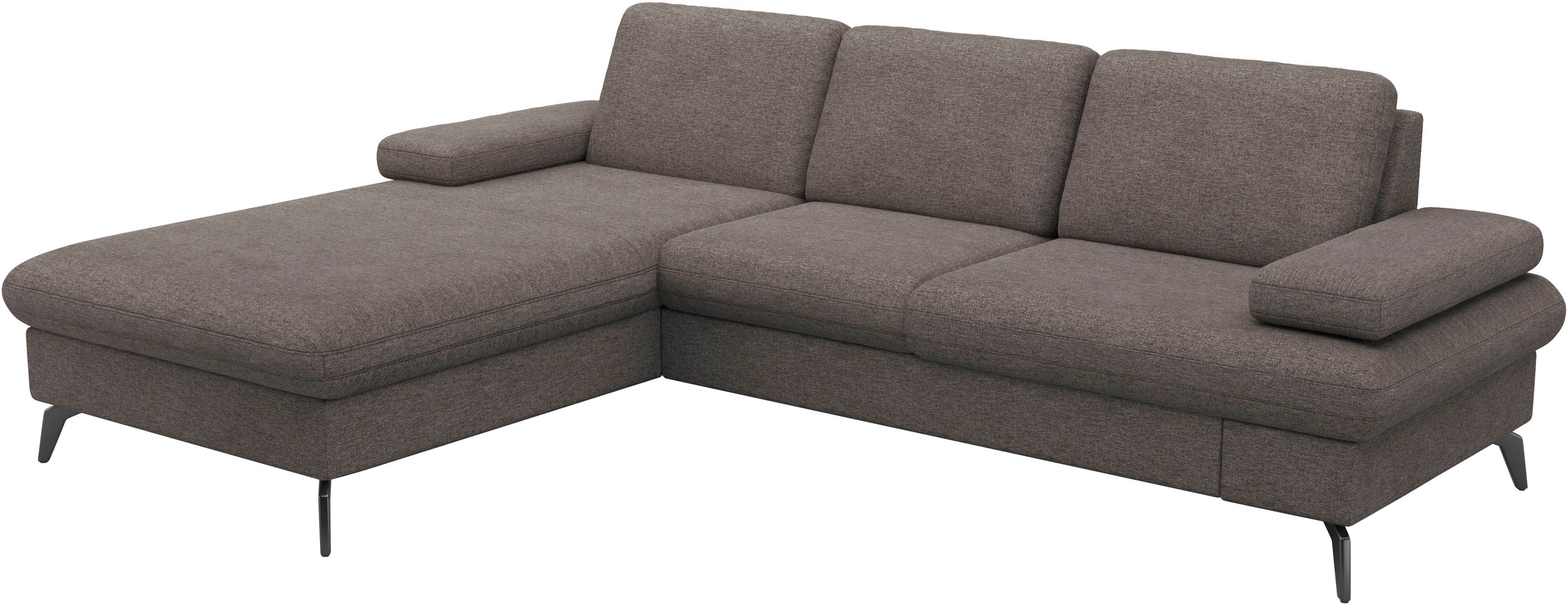 sit&more Ecksofa »Morris Jubi L-Form«, inkl. Armteilfunktion und 1 Zierkissen, wahlweise mit Bettfunktion