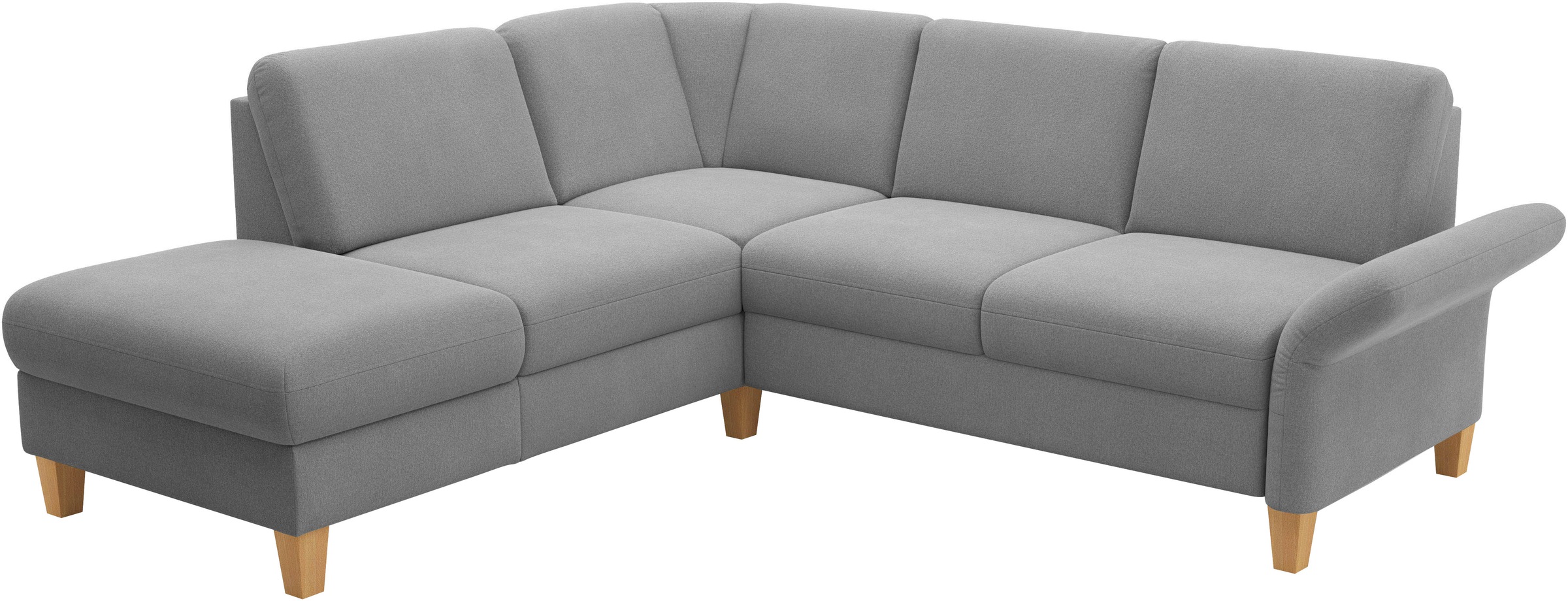 Home affaire Ecksofa »Rochelle«, wahlweise mit Armlverstellung, Klappbett mit Rollen & Bettkasten