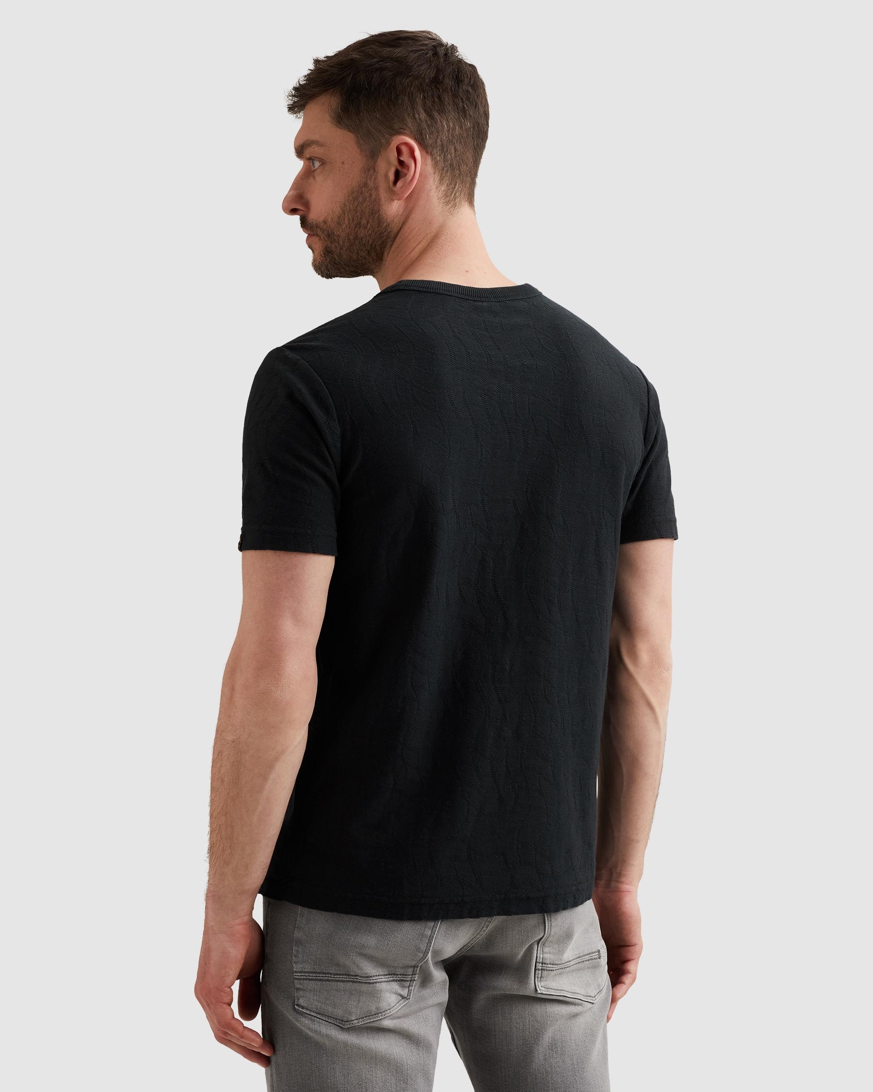 PME LEGEND T-Shirt »Short sleeve r-neck jacquard jersey« mit Logo Stickerei