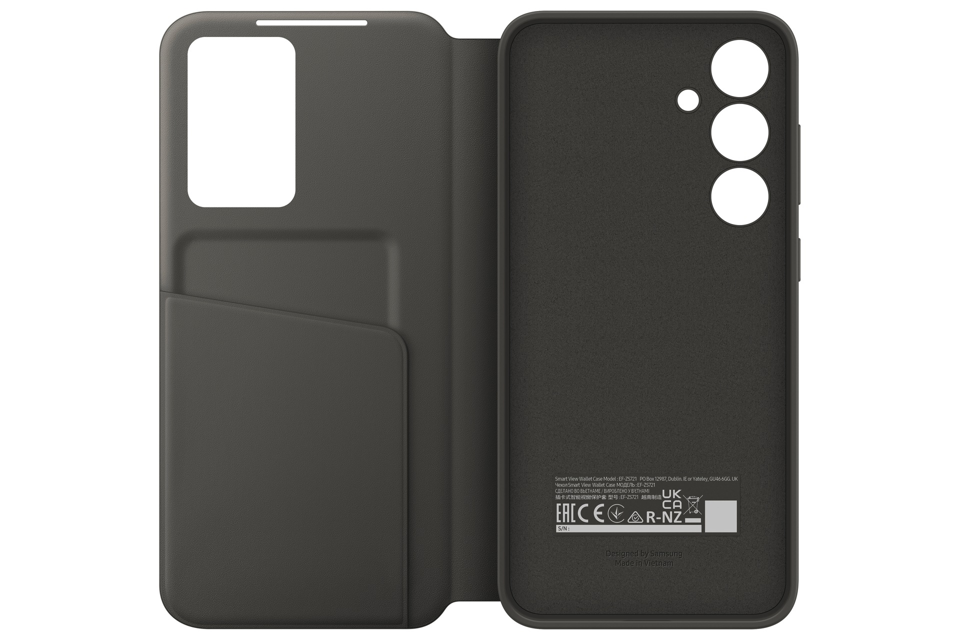 Samsung Handyhülle »Smart View Wallet Case für Samsung Galaxy S24 FE«, Backcover, Schutzhülle, Handyschutzhülle, Case, Schutzcase, stoßfest