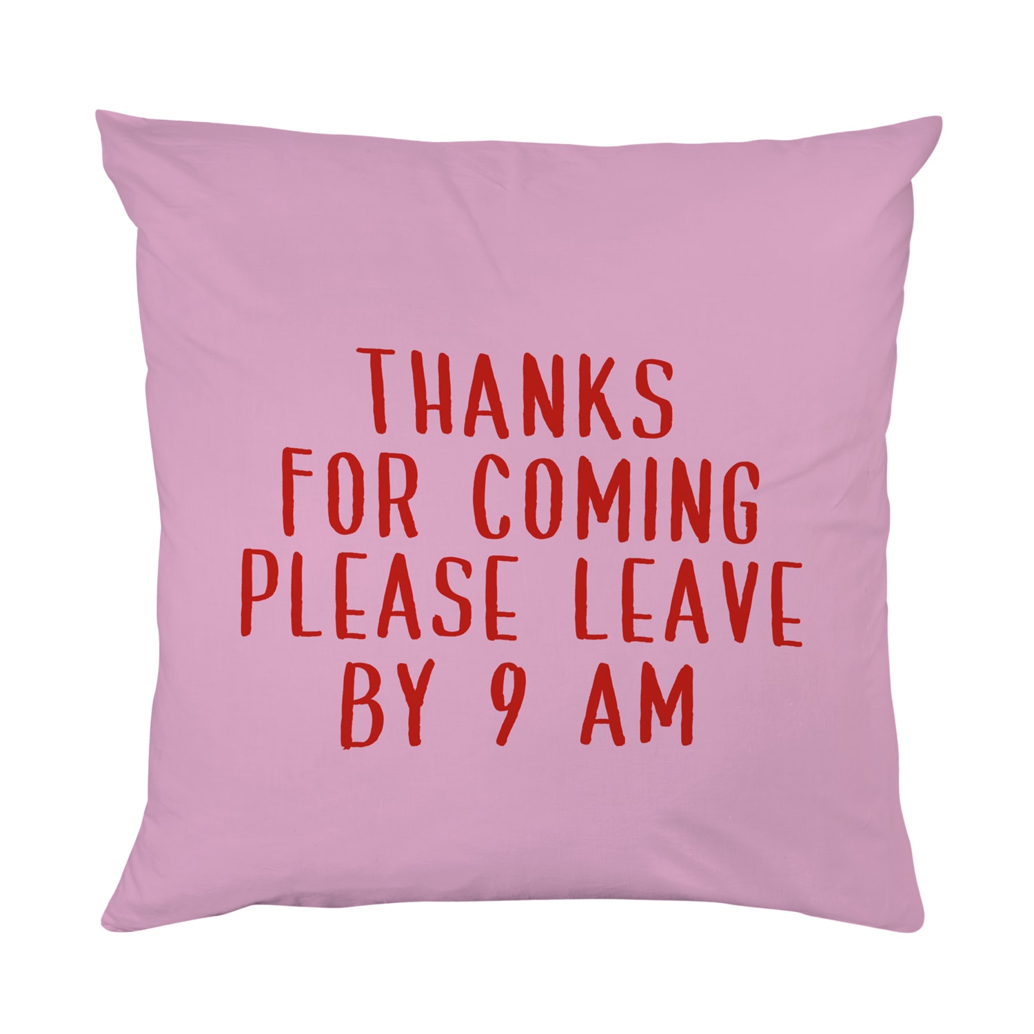queence Dekokissen »Please leave by 9AM«, Beidseitig bedruckte Kissenhülle, günstig online kaufen