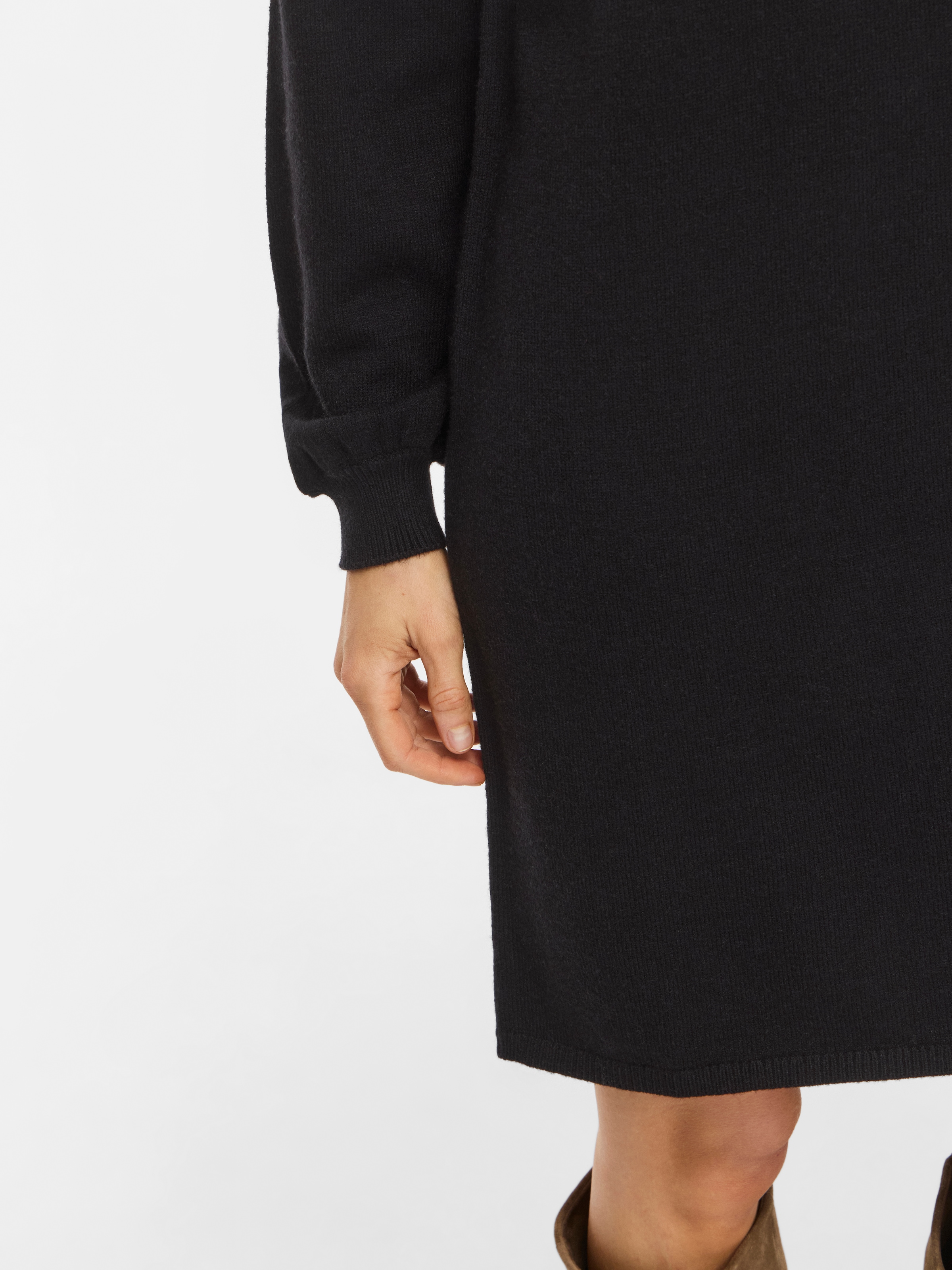 Vila Strickkleid »VIRIL L/S VOLUME SLEEVE KNIT DRESS-NOOS« Materialmix, normal geschnitten