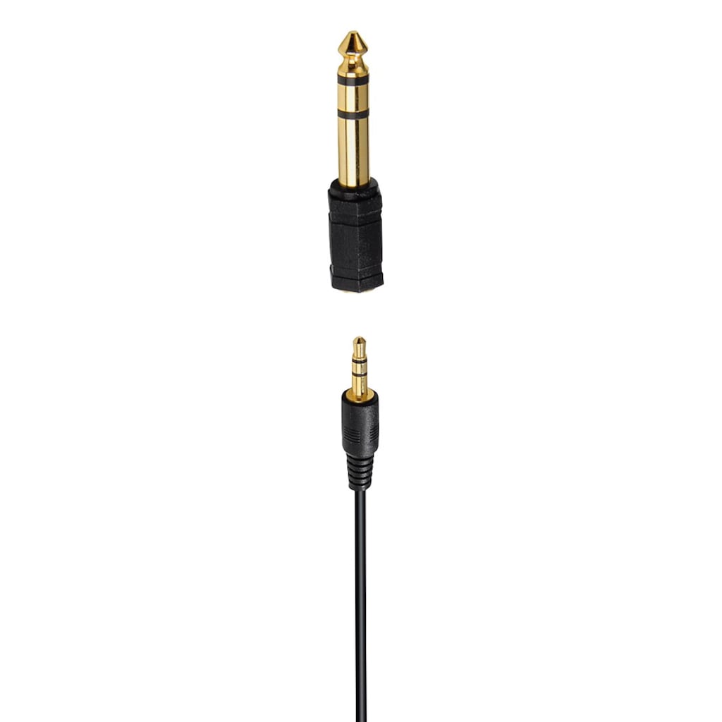 Hama Over-Ear-Kopfhörer »Kopfhörer Over-Ear, langes Kabel, 3,5- und 6,35 mm Klinkenstecker«, Geräuschisolierung, Schwarz, sichere Signalübertragung