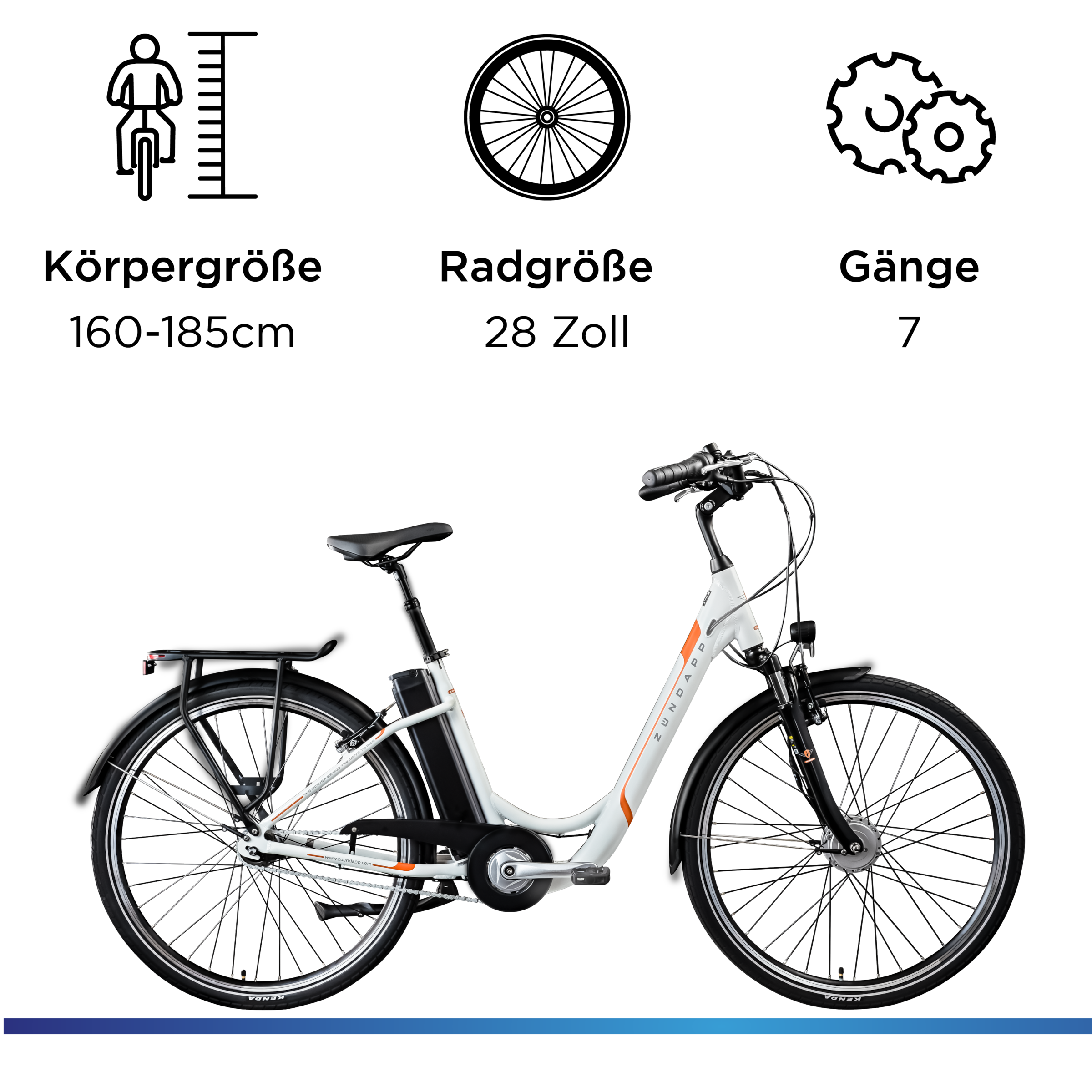 Zündapp »Z517« 7 Gang Shimano Nabenschaltung Frontmotor 250 W Pedelec, Elektrofahrrad für Damen u. Herren