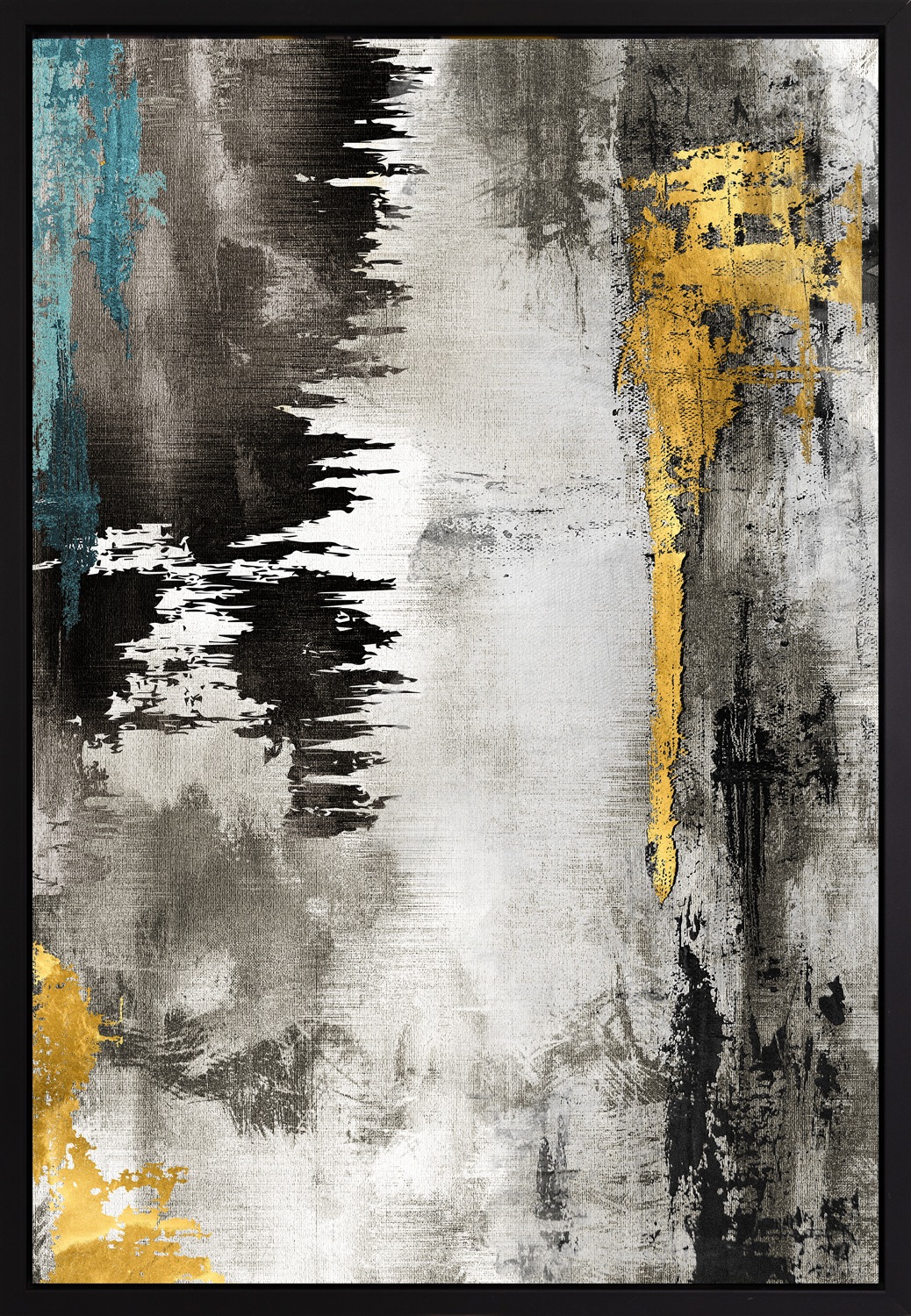 queence Leinwandbild »Abstrakt Gold«, Abstrakt-Abstrakte-Kunst-Modern, mit günstig online kaufen