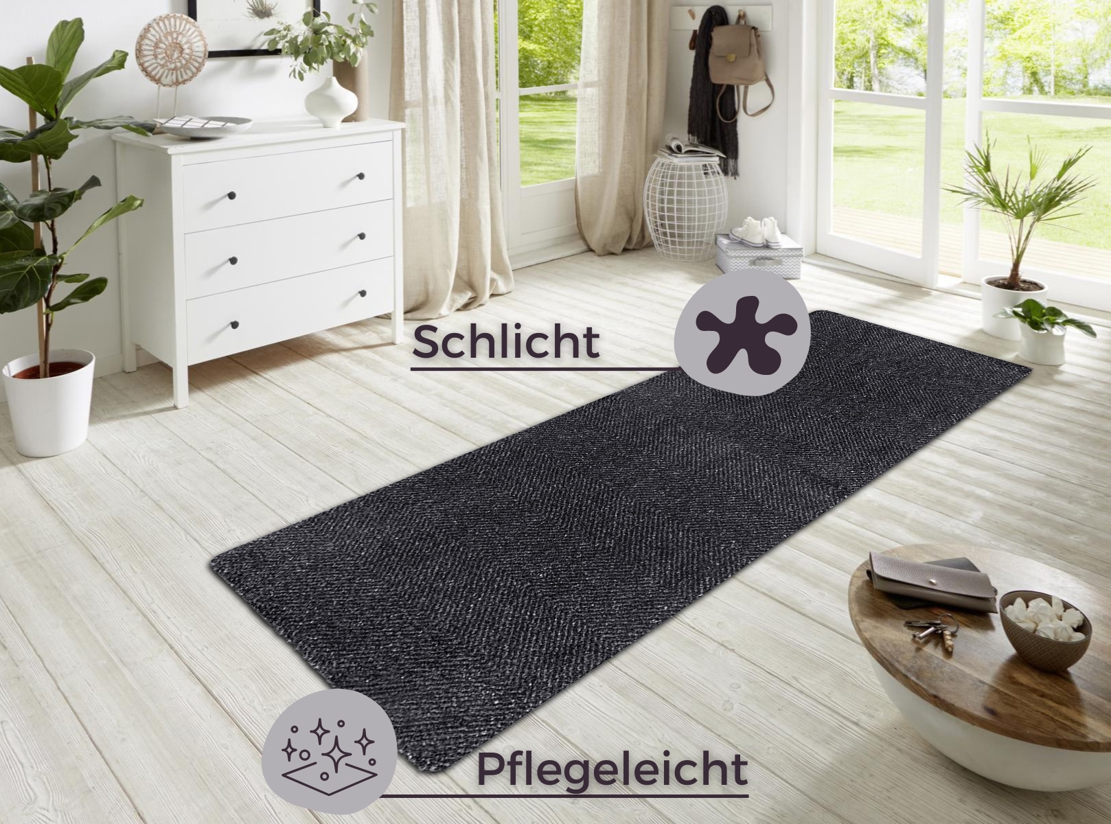 HANSE Home Fußmatte »Clean & Go, Türmatte«, rechteckig, 7 mm Höhe, Waschbar, Schmutzfangmatte, Outdoor, Innen, Rutschfest, Wetterfest