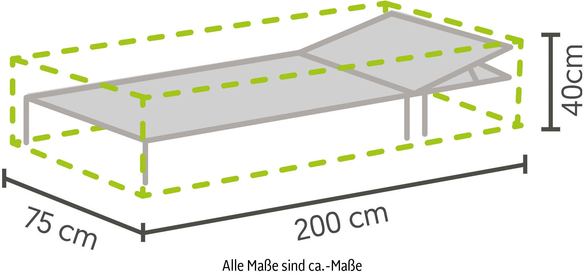 Best Gartenmöbel-Schutzhülle, für Sonnenliegen 200x75x40 cm