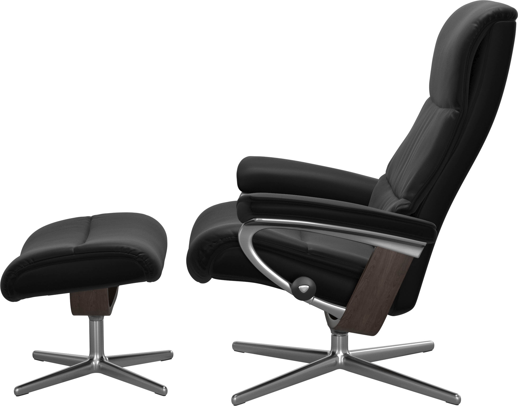Stressless® Fußhocker »View«, mit Cross Base, Größe S, M & L, Holzakzent Wenge