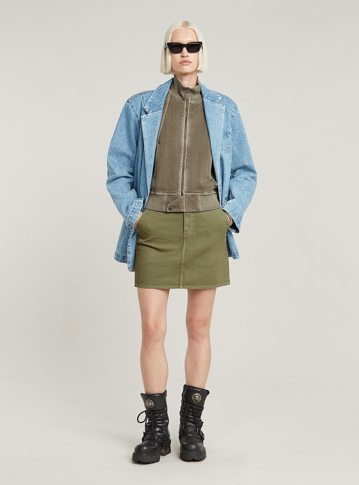 G-STAR Longpullover »Overdyed Slim Track Sweater Jacke«