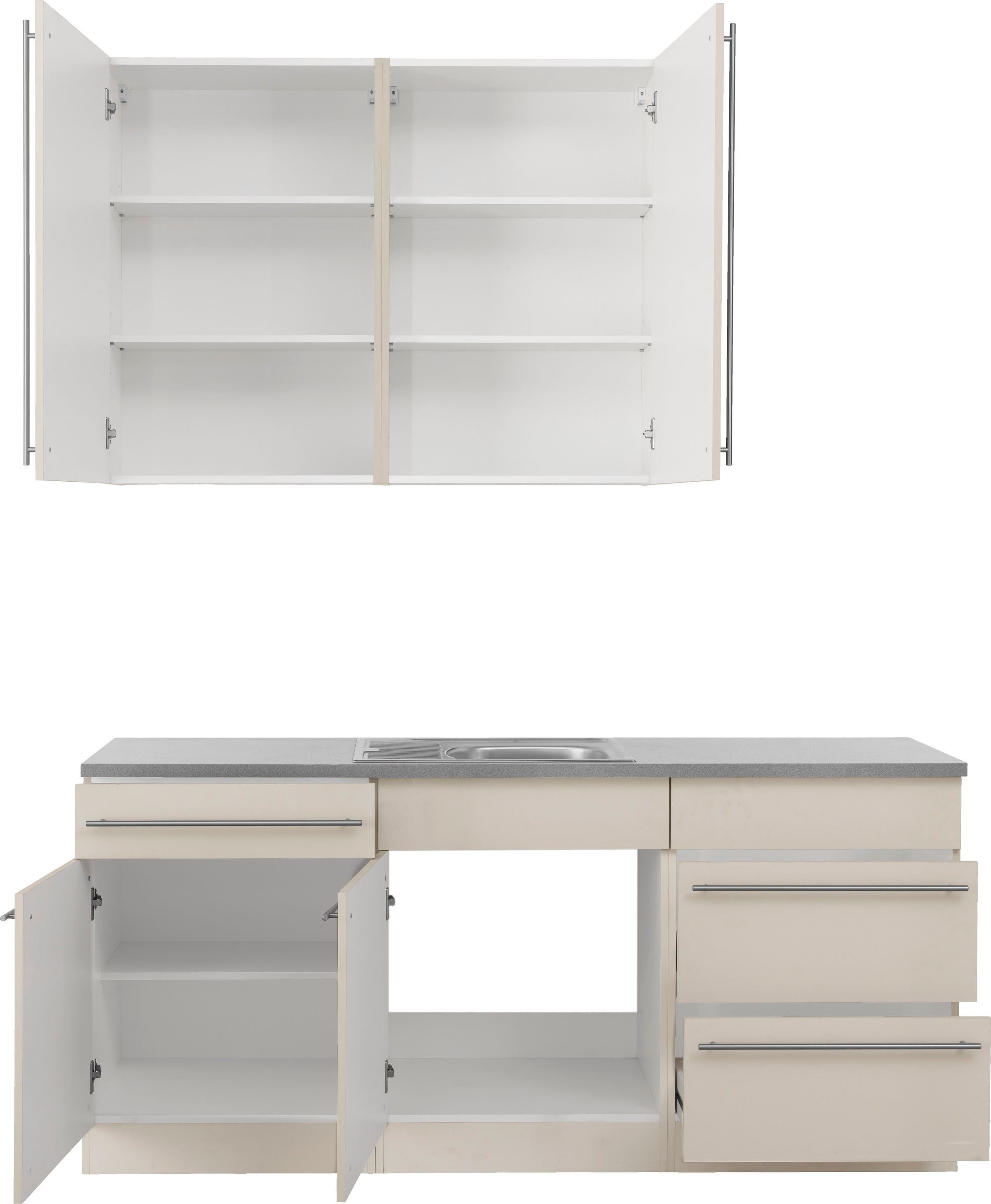 wiho Küchen Küche »Chicago« wahlweise mit E-Geräten, Breite 180 cm