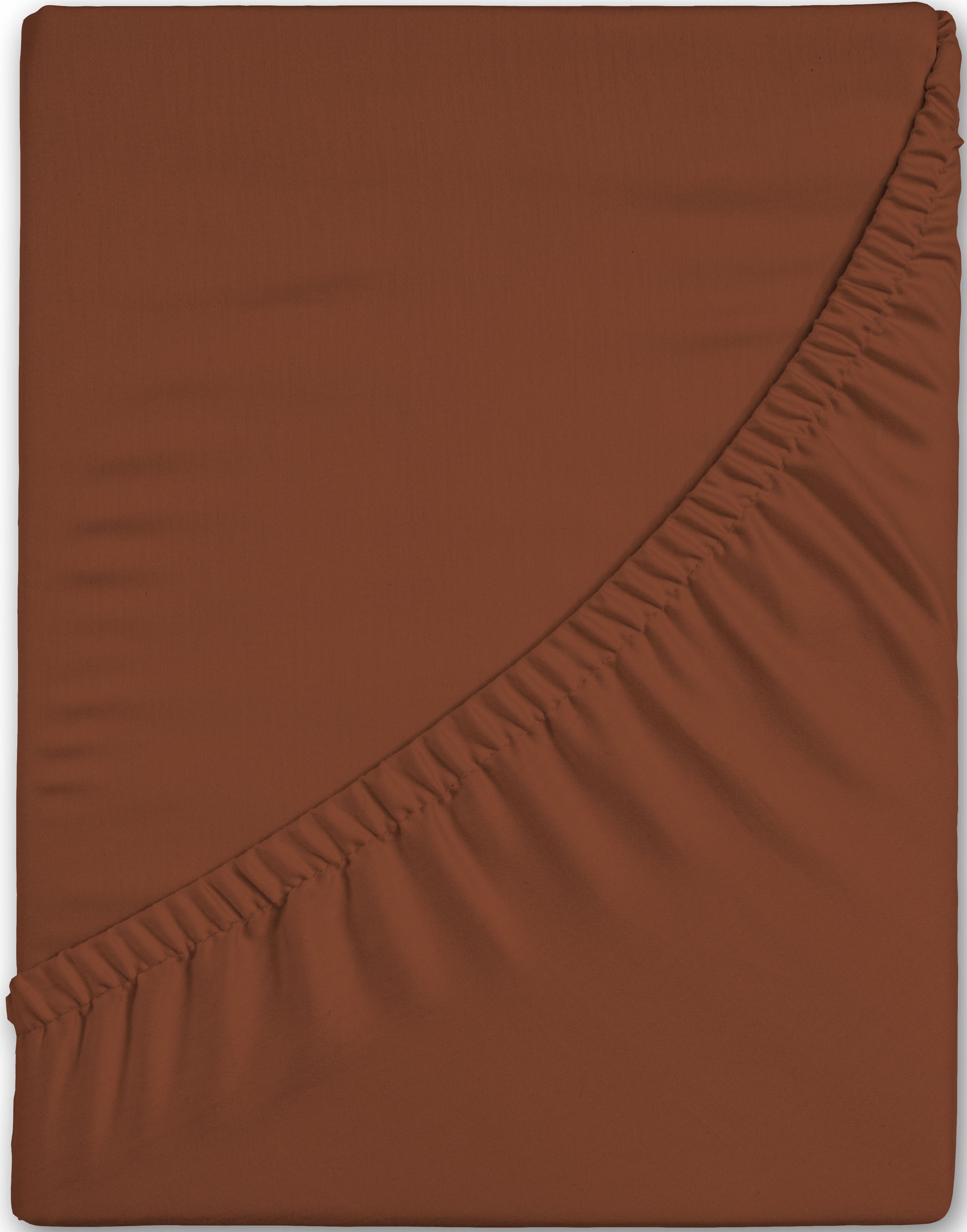 Good Morning Jersey-spannbettlaken 90/100x220 Cm Terrakottarot günstig online kaufen