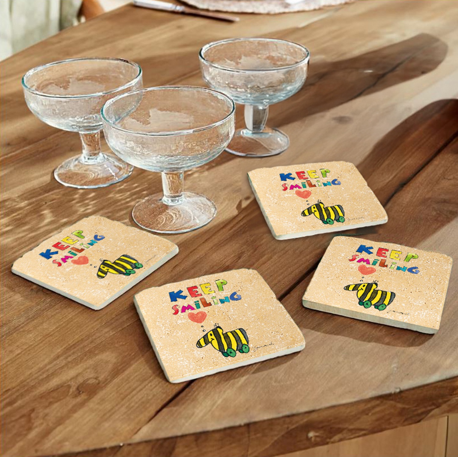 LuckyLinde Getränkeuntersetzer »Die kleine Tigerente«, (Set, 4 tlg.), Janos günstig online kaufen