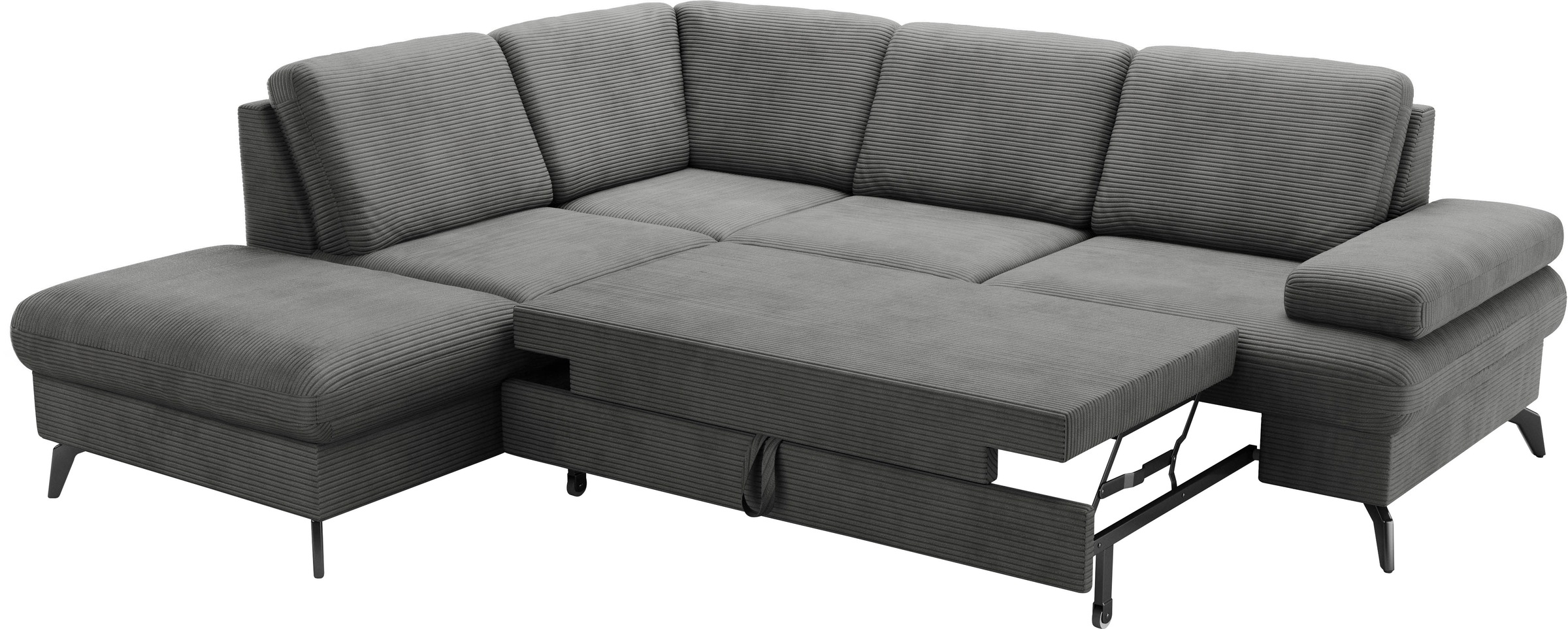 sit&more Ecksofa »Morris Jubi L-Form«, inkl. Armteilfunktion und 1 Zierkissen, wahlweise mit Bettfunktion
