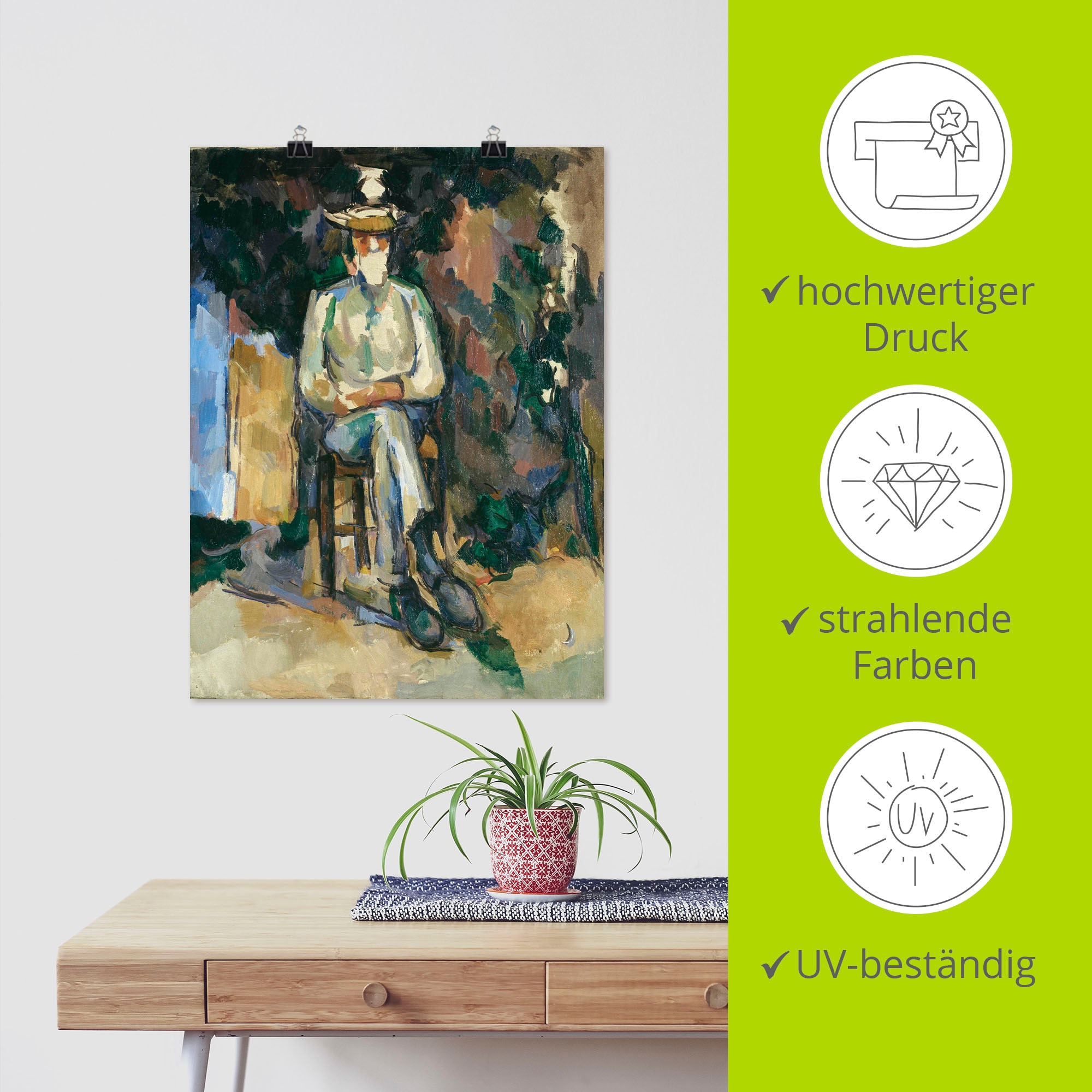Artland Kunstdruck »Der Gärtner Vallie. 1906«, Bilder von Männern, (1 St.), als Alubild, Leinwandbild, Wandaufkleber oder Poster in versch. Größen