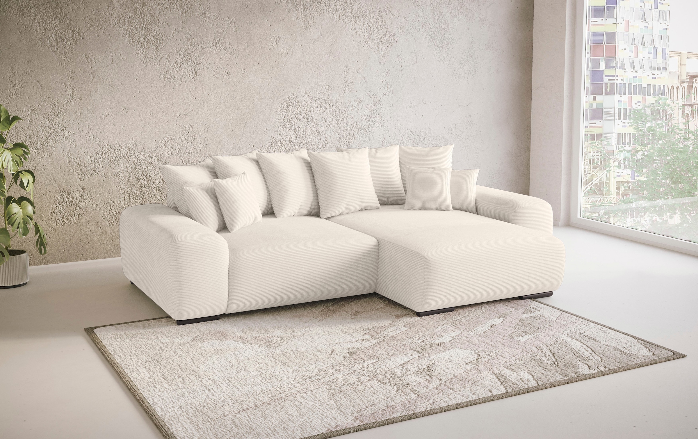 Mr. Couch Ecksofa »Sundance L-Form«, Dauerschläfer mit EasyBett-Schlaffunktion, Bettkasten