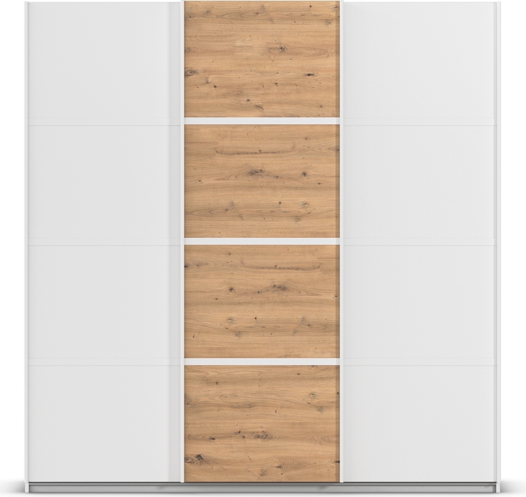 rauch Kleiderschrank »Schwebetürenschrank OTTO´s Choice Garderobe Schrank TOP ANGEBOT Avola«, (in 3 verschiedenen Ausstattungen BASIC/CLASSIC/PREMIUM), mit eleganten Zierleisten in Chrom, Schwarz oder Weiß MADE IN GERMANY