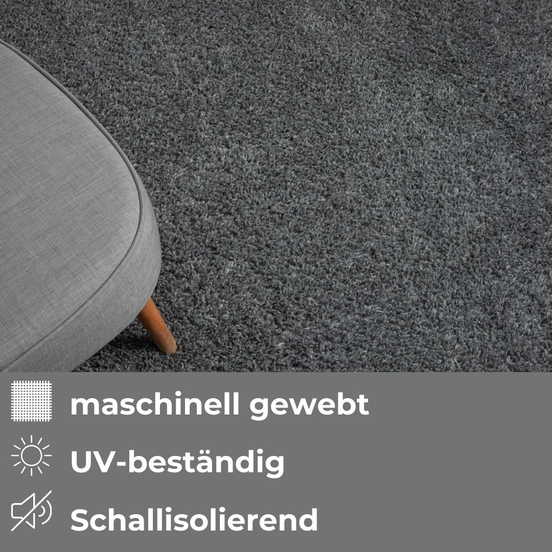 my home Hochflor-Teppich »Banji«, rechteckig, 37 mm Höhe, Uni Farben, weich und flauschig, auch als Läufer & in rund erhältlich