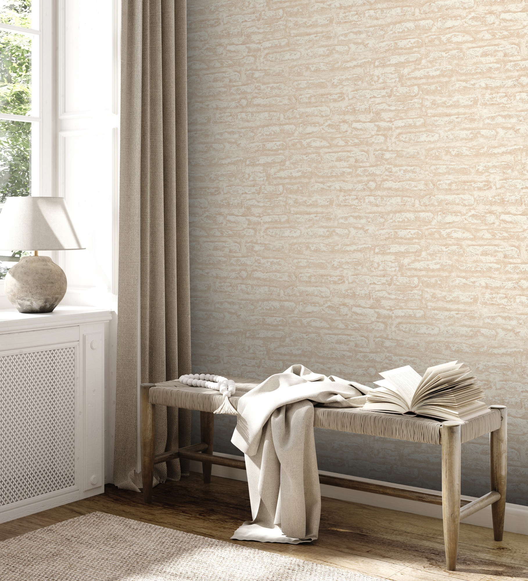 A.S. Création Vliestapete »Attractive 2 Tapete Steinwand«, matt-gemustert-neutral, Steinoptik steintapete steinoptik steinwand Hellbraun Tapeten Design