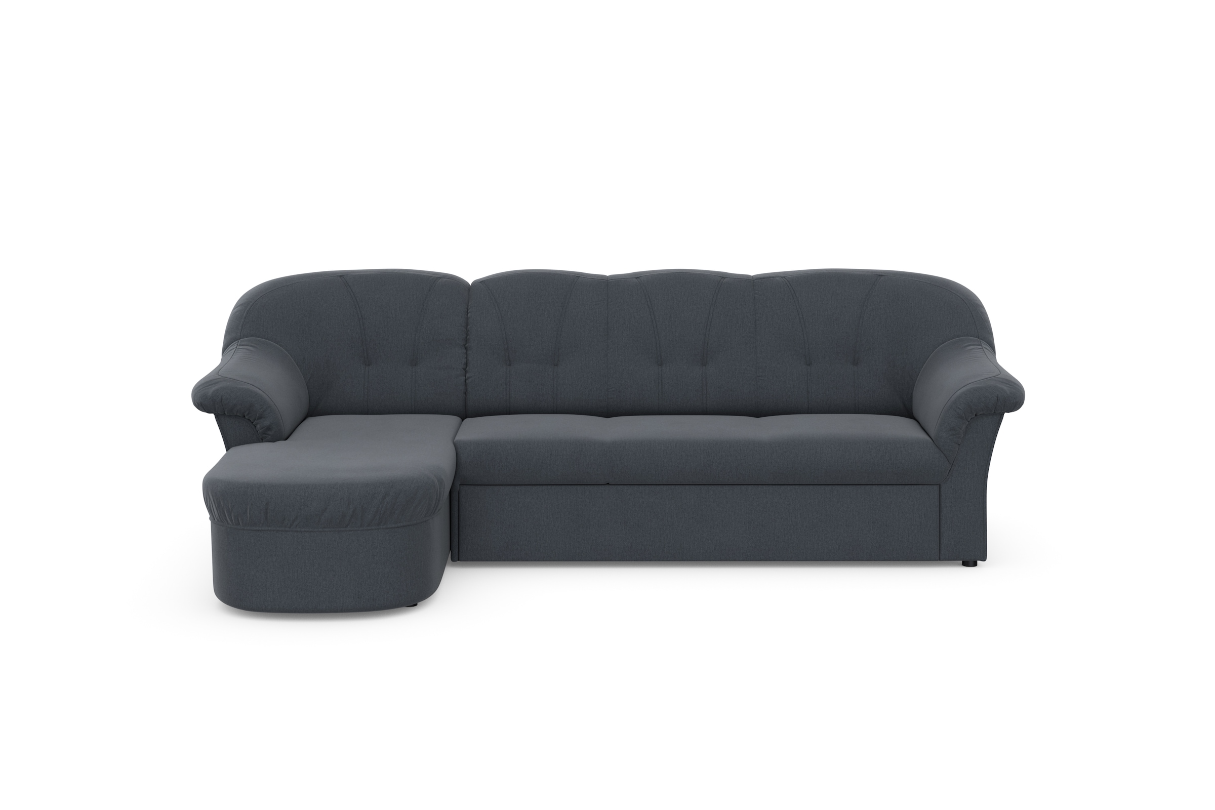 DOMO collection Ecksofa »Pegnitz, elegante Rückensteppung, kompakte Stellmaße 238/141cm, L-Form«, wahlweise mit Bettfunktion