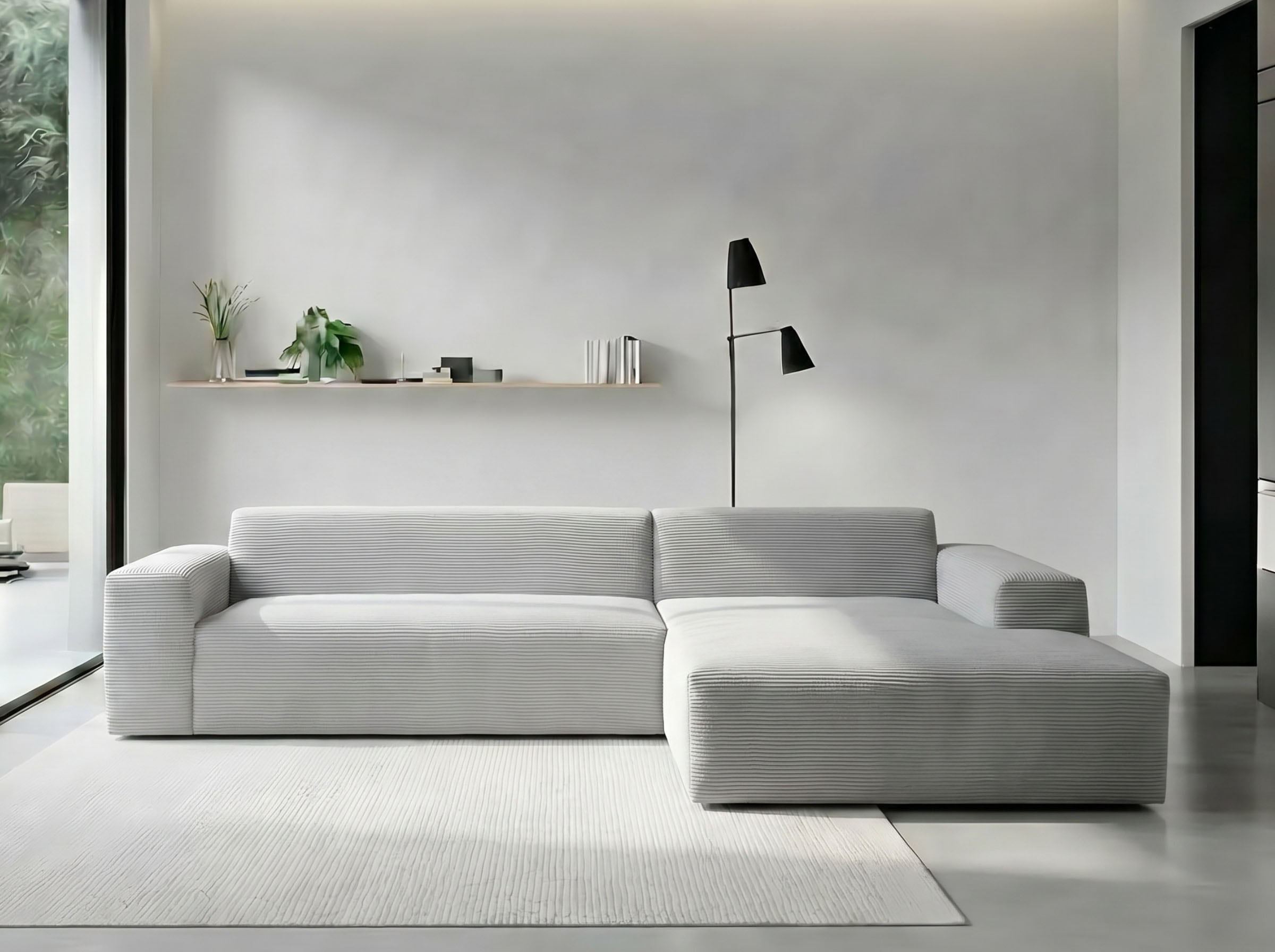 WERK2 Ecksofa »Zeus-XL, B/T: 311/210 cm, Mega-Sofa mit großer Sitztiefe, modern« Curvy Trend Garnitur mit urbaner Optik, bequem, Big-Sofa, L-Form