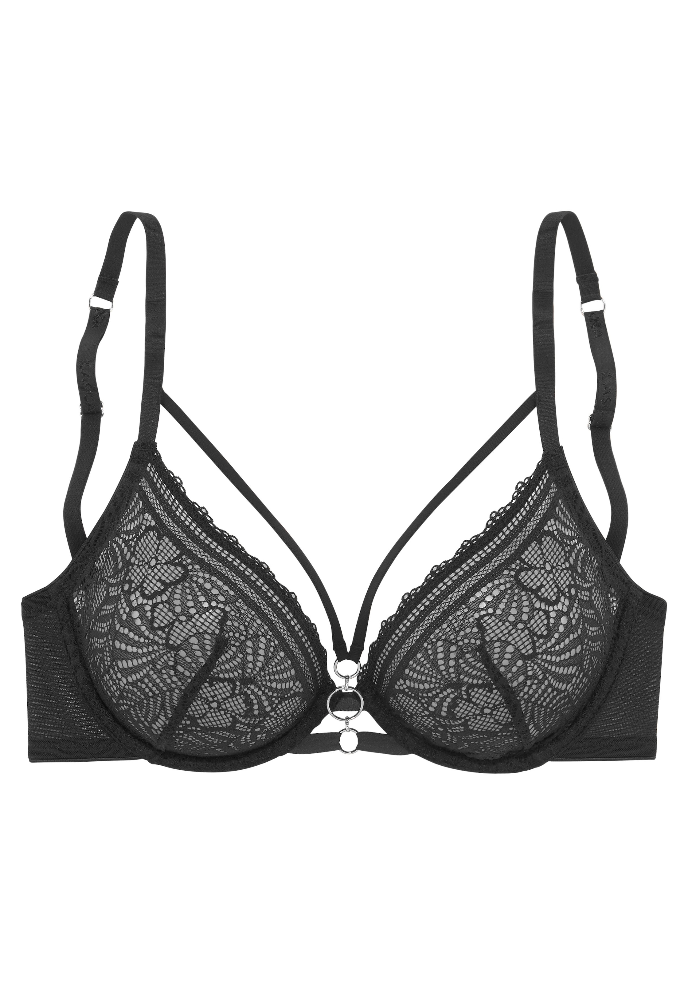 LASCANA Bügel-BH, mit Schmuckring und Zierbänder, sexy Dessous