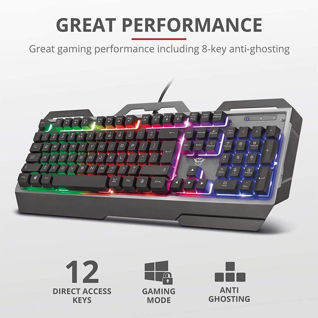 Trust Gaming-Tastatur »GXT856 TORAC GAMING KEYBOARD DE«