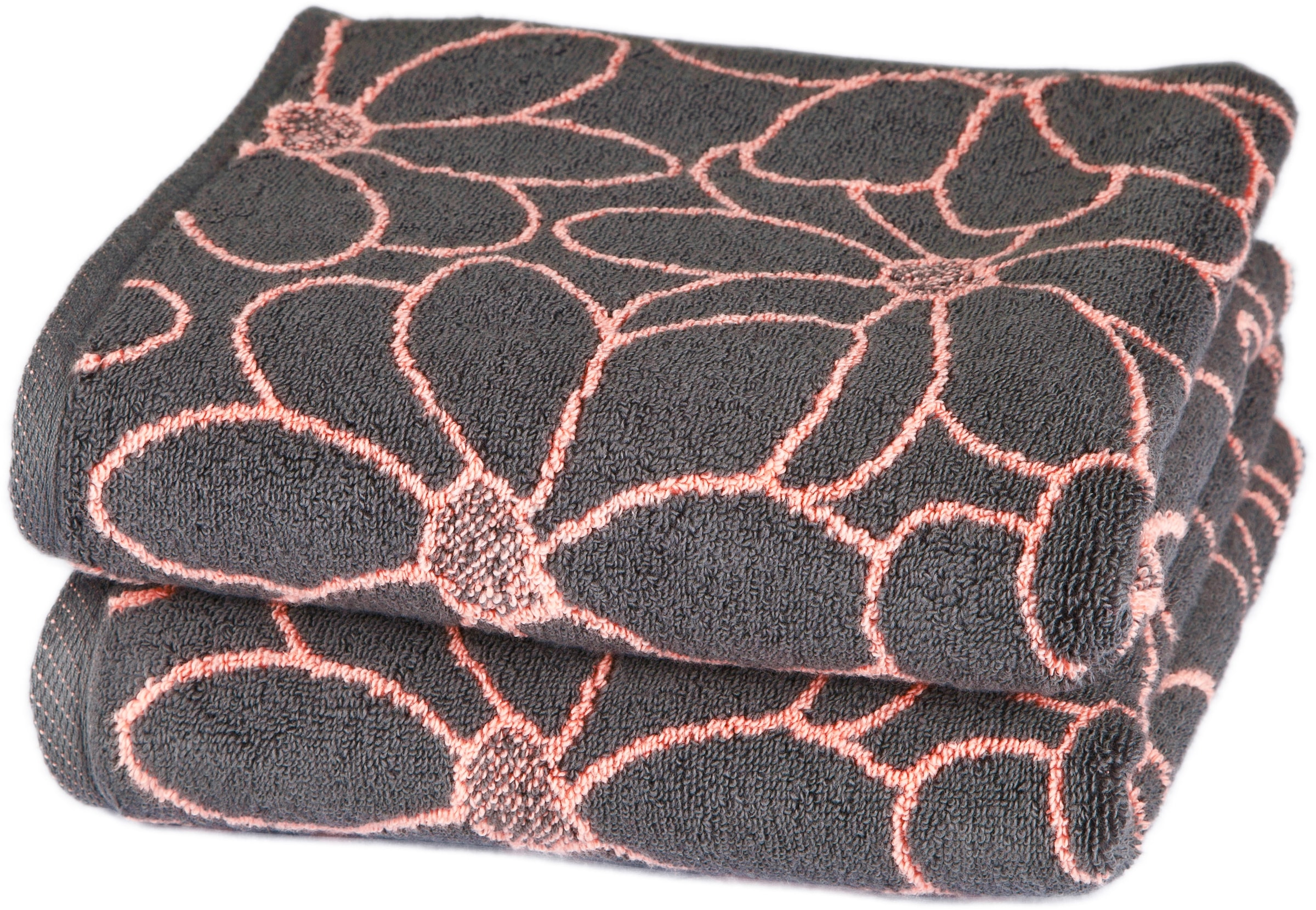ROSS Handtücher »Blütenfond«, (2 St.), feinster bequem bestellen Mako-Baumwolle und schnell aus
