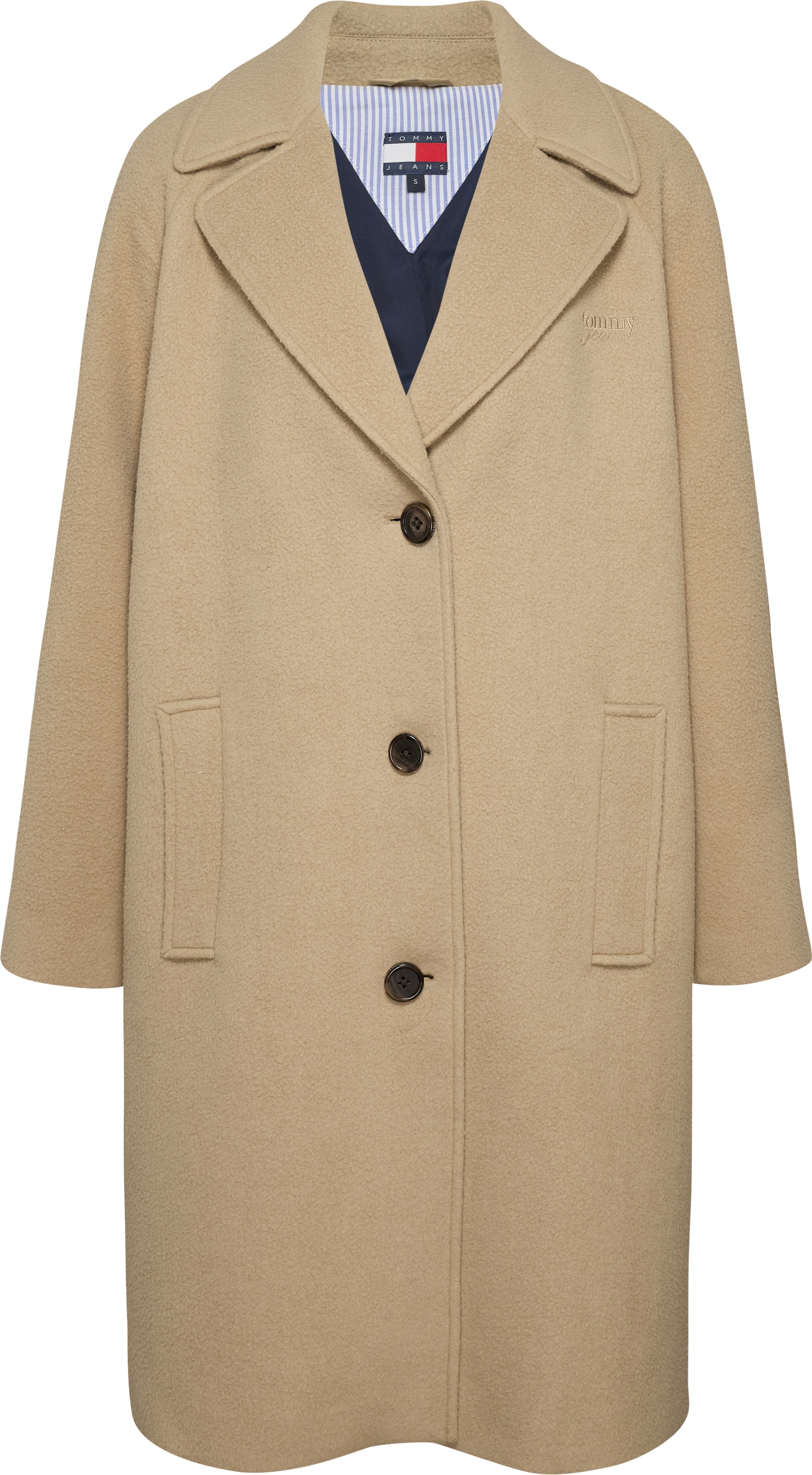 Tommy Jeans Kurzmantel »TJW WOOL COAT«, mit Wollanteil