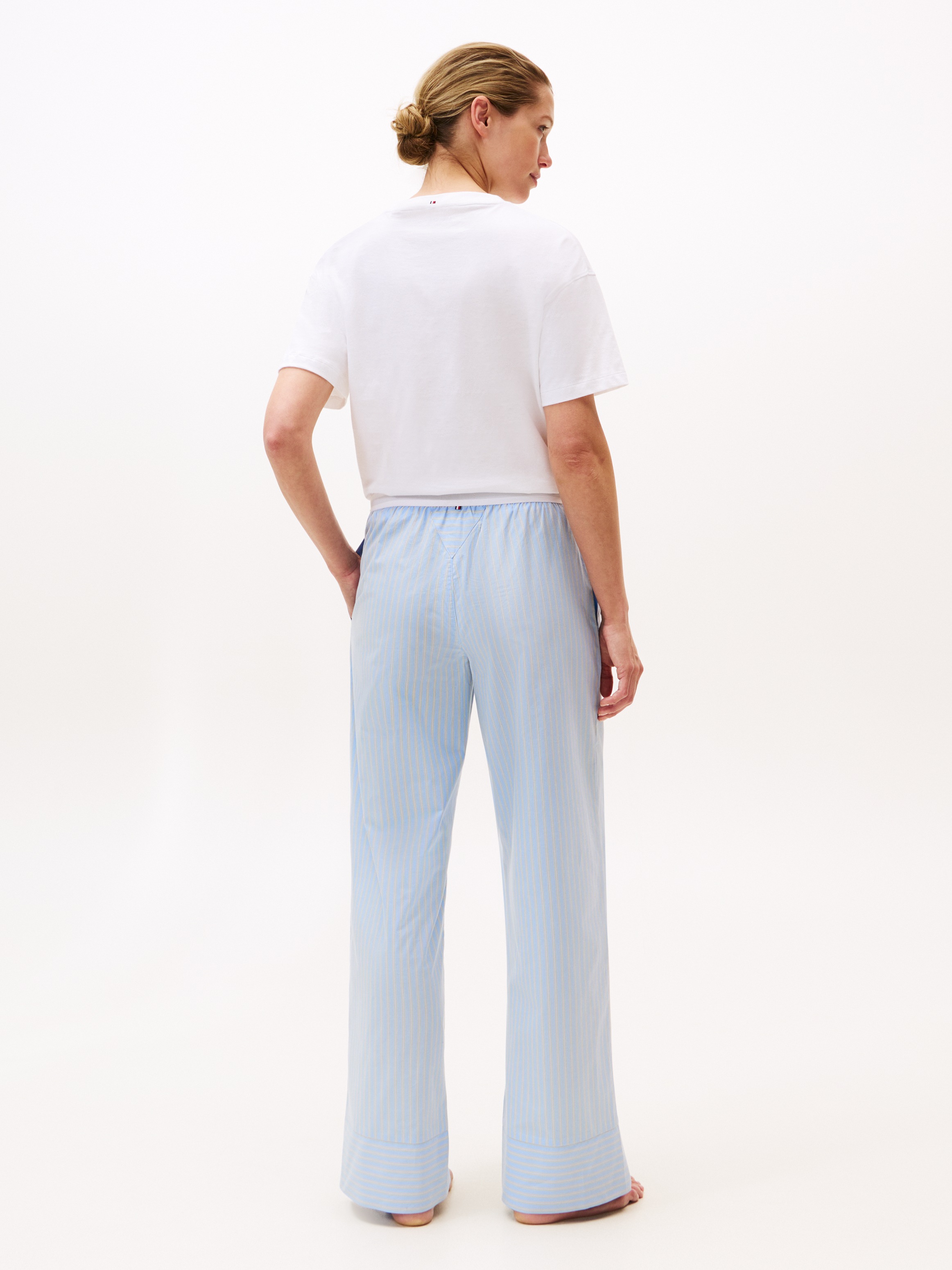 Tommy Hilfiger Underwear Loungehose »POPLIN PANTS«, mit Streifenmuster, Logobund